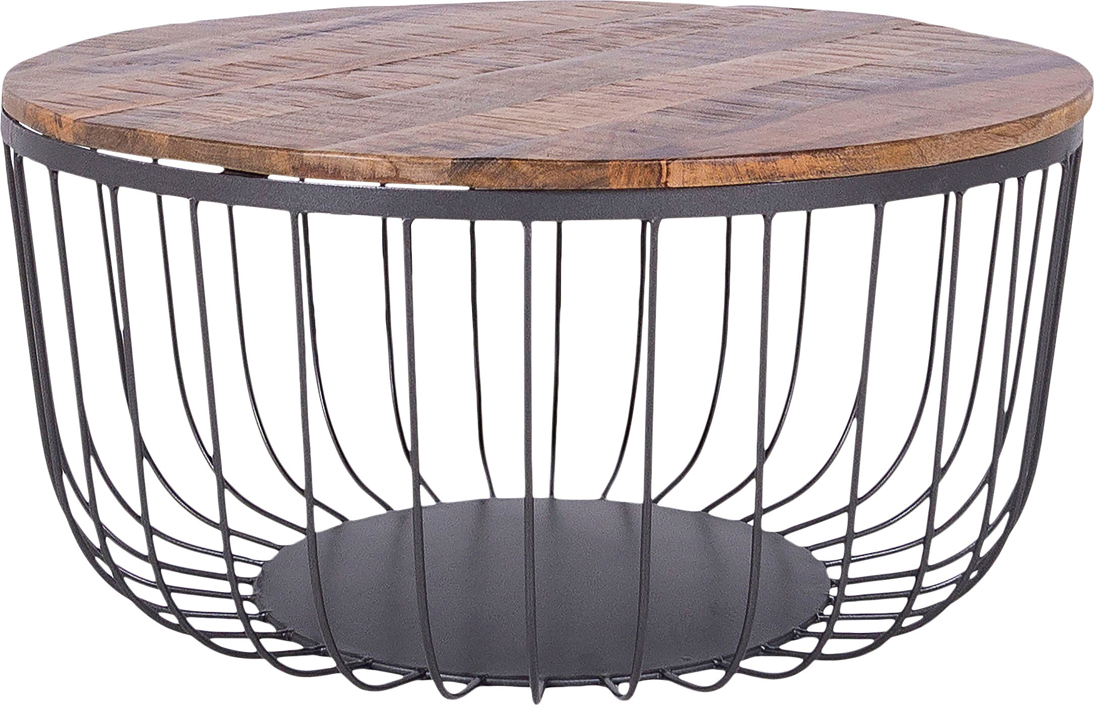 Image of byLIVING Couchtisch »Nada«, aus Massivholz und Metall, Durchmesser 76 cm bei Ackermann Versand Schweiz