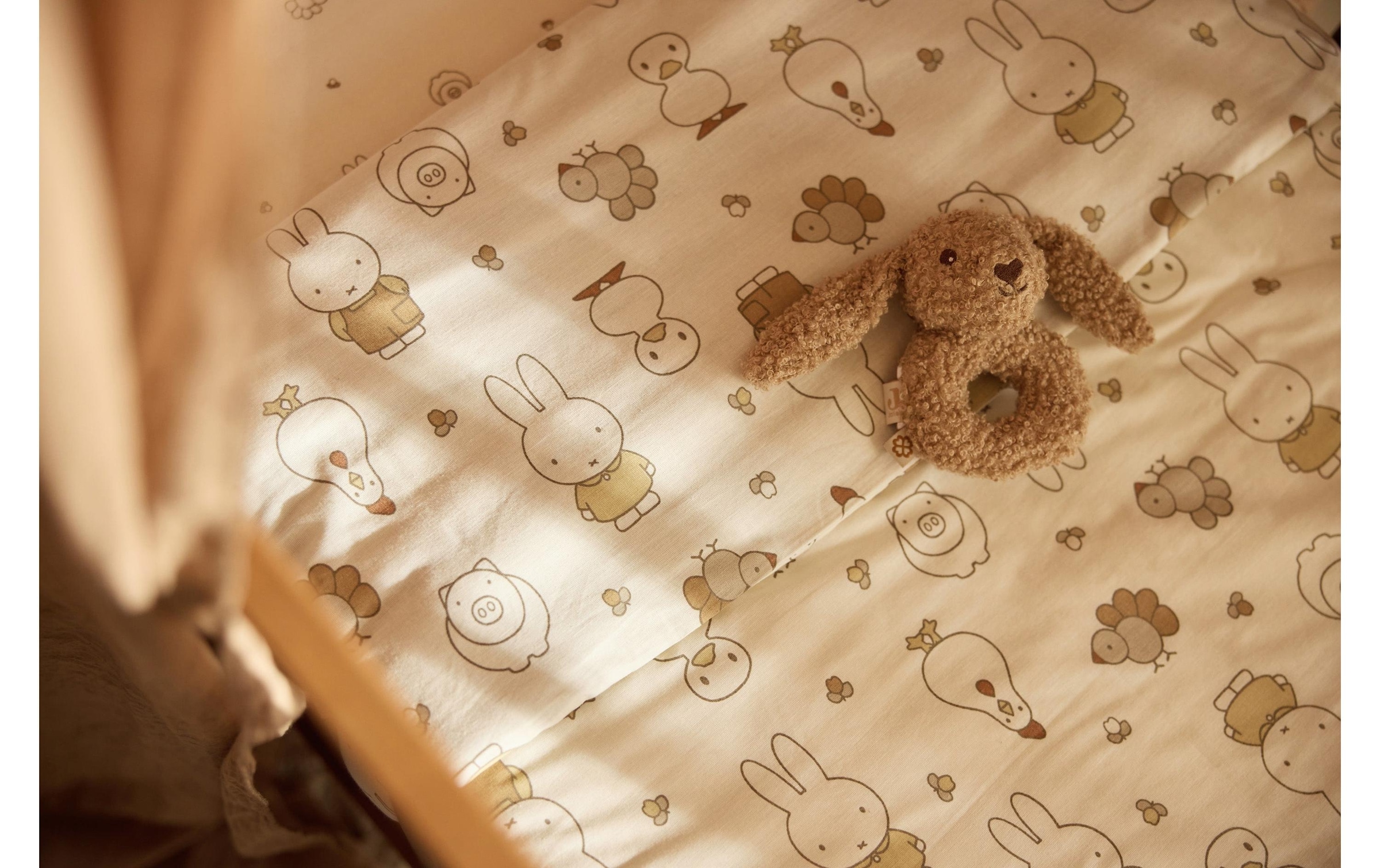 Jollein Linge de lit pour enfants »Miffy Family Farm 100 x 140 cm«
