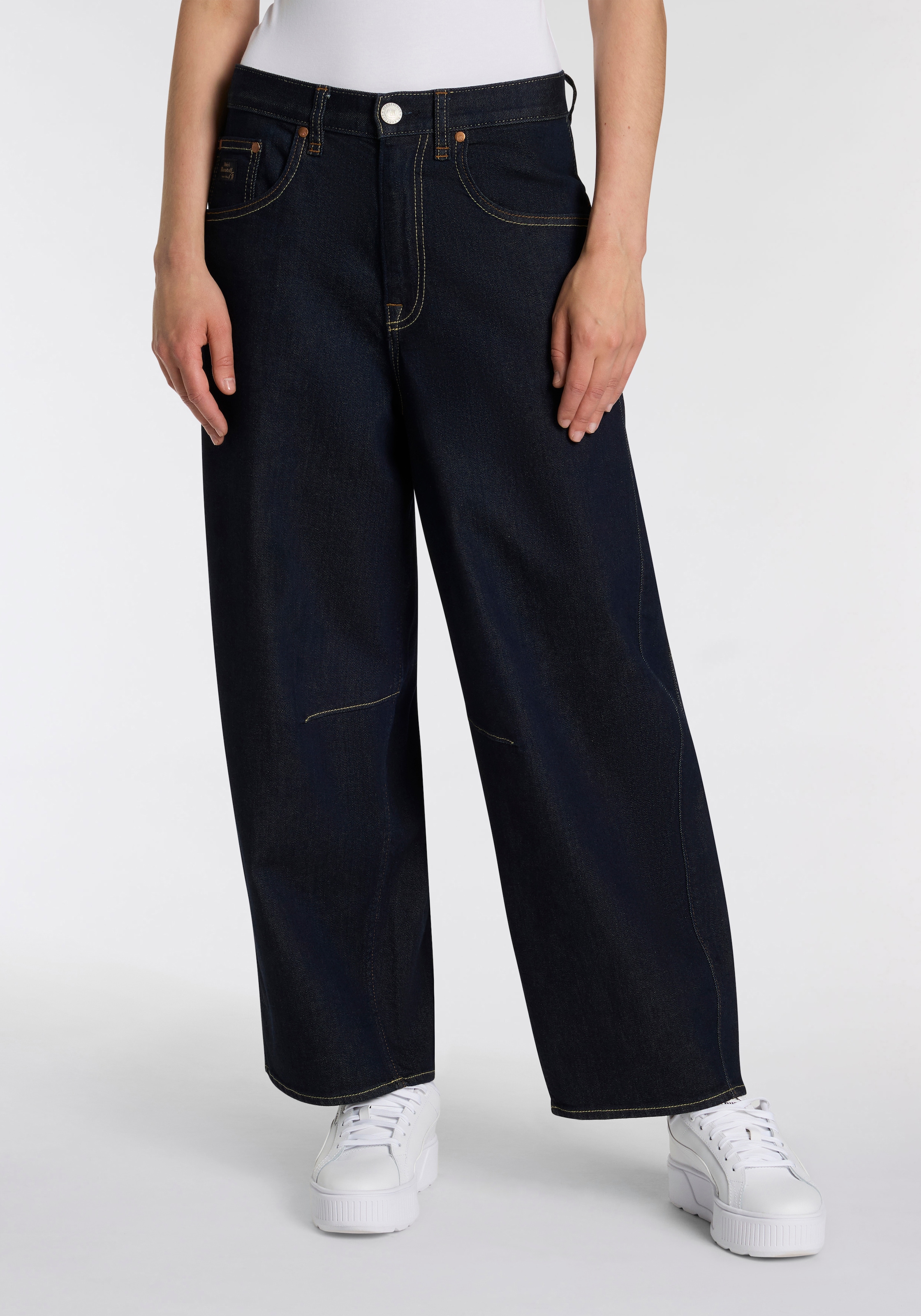 Image of Herrlicher Loose-fit-Jeans "Barrow Denim Comfort" im Barrel Look, cropped