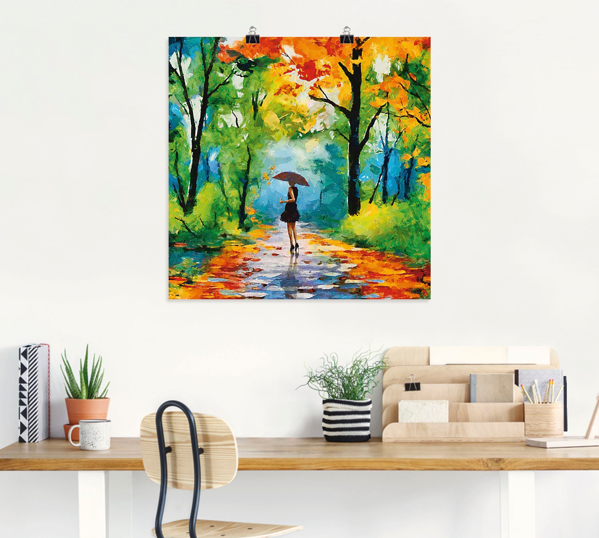 Artland Wandbild »Herbstlicher Spaziergang im Park«, Vier Jahreszeiten Bilder, (1 St.), als Alubild, Outdoorbild, Leinwandbild, Poster, Wandaufkleber