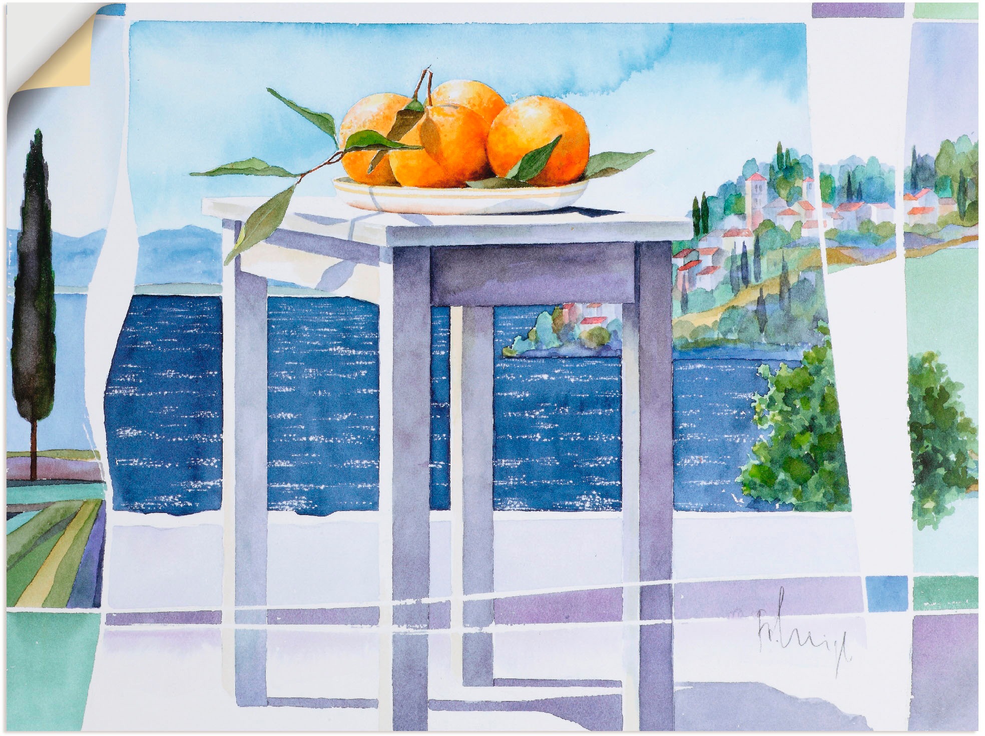 Image of Artland Wandbild »Südliche Sonne I«, Europa, (1 St.), in vielen Grössen & Produktarten -Leinwandbild, Poster, Wandaufkleber / Wandtattoo auch für Badezimmer geeignet bei Ackermann Versand Schweiz