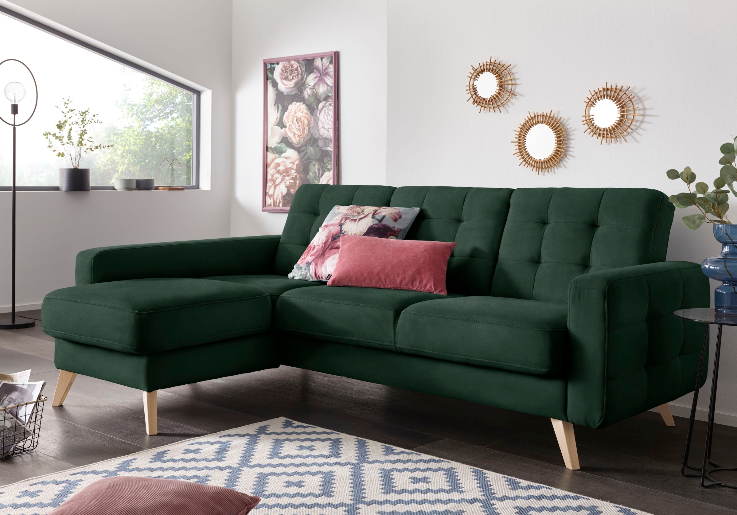 Image of exxpo - sofa fashion Ecksofa "Nappa, kompakt und komfortabel, bequem, zeitloses Design, L-Form" tolle Detailverarbeitung, inkl. Bettfunktion und Bettkasten