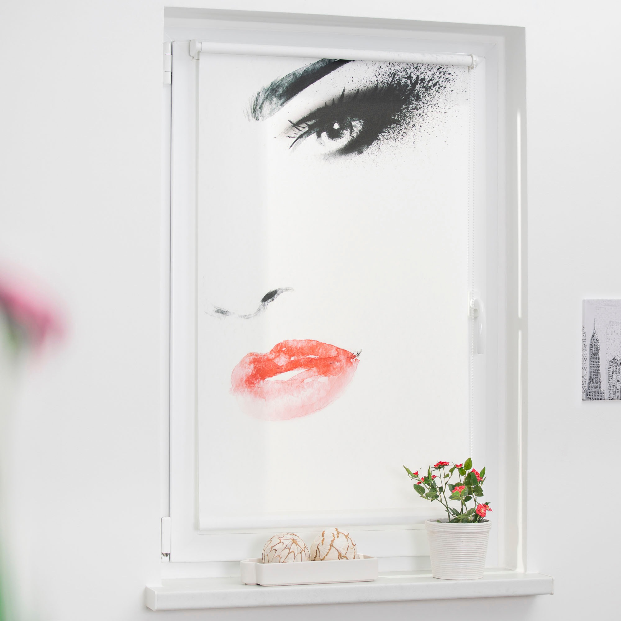 LICHTBLICK ORIGINAL Seitenzugrollo »Rollo Klemmfix, ohne Bohren, Verdunkelung, Face - Weiss« verdunkelnd Verdunkelung | energiesparend freihängend