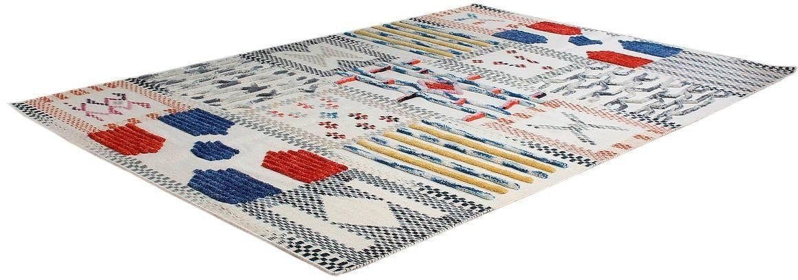 calo-deluxe Teppich »Evans 210«, rechteckig, 8 mm Höhe, Wolle mit Baumwolle, Wohnzimmer