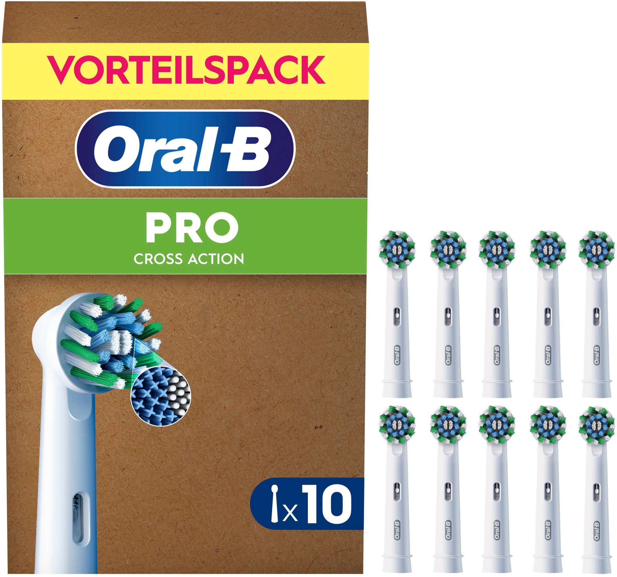 Image of Oral-B Aufsteckbürsten "Pro CrossAction" X-förmige Borsten
