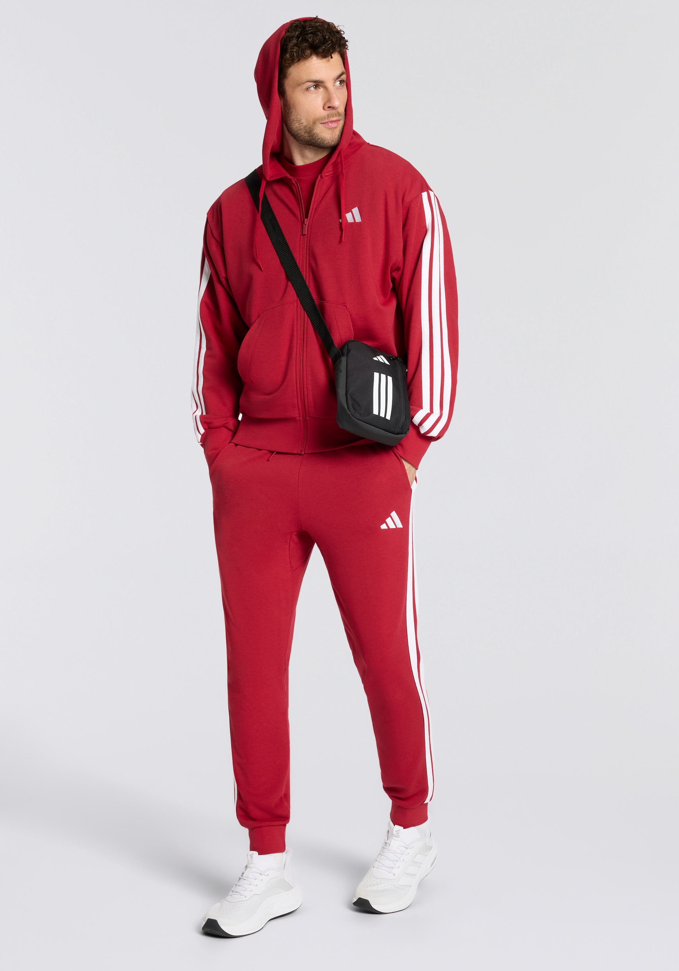 adidas Sportswear Kapuzensweatshirt »ESSENTIALS 3-STREIFEN FRENCH TERRY«
