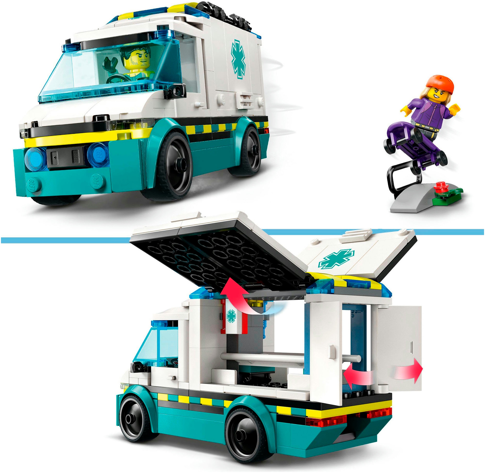 LEGO® Pions de construction »Rettungswagen (60451), LEGO City« Made in Europe