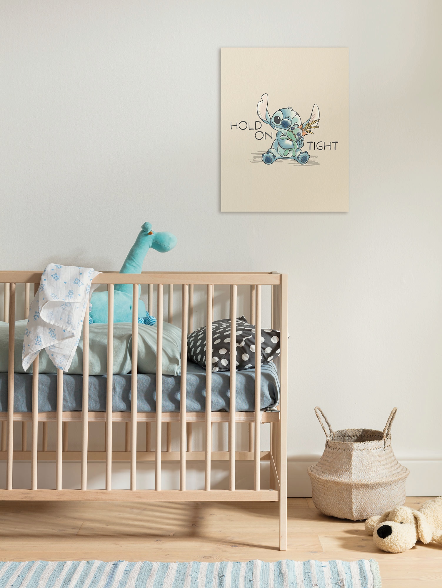 Image of Komar Leinwandbild "Disney Lilo and Stitch Hold On Tight" Disney 1 Stk. tlg. 30 x 40 cm (Breite x Höhe) - Kinderzimmer, Dekoration