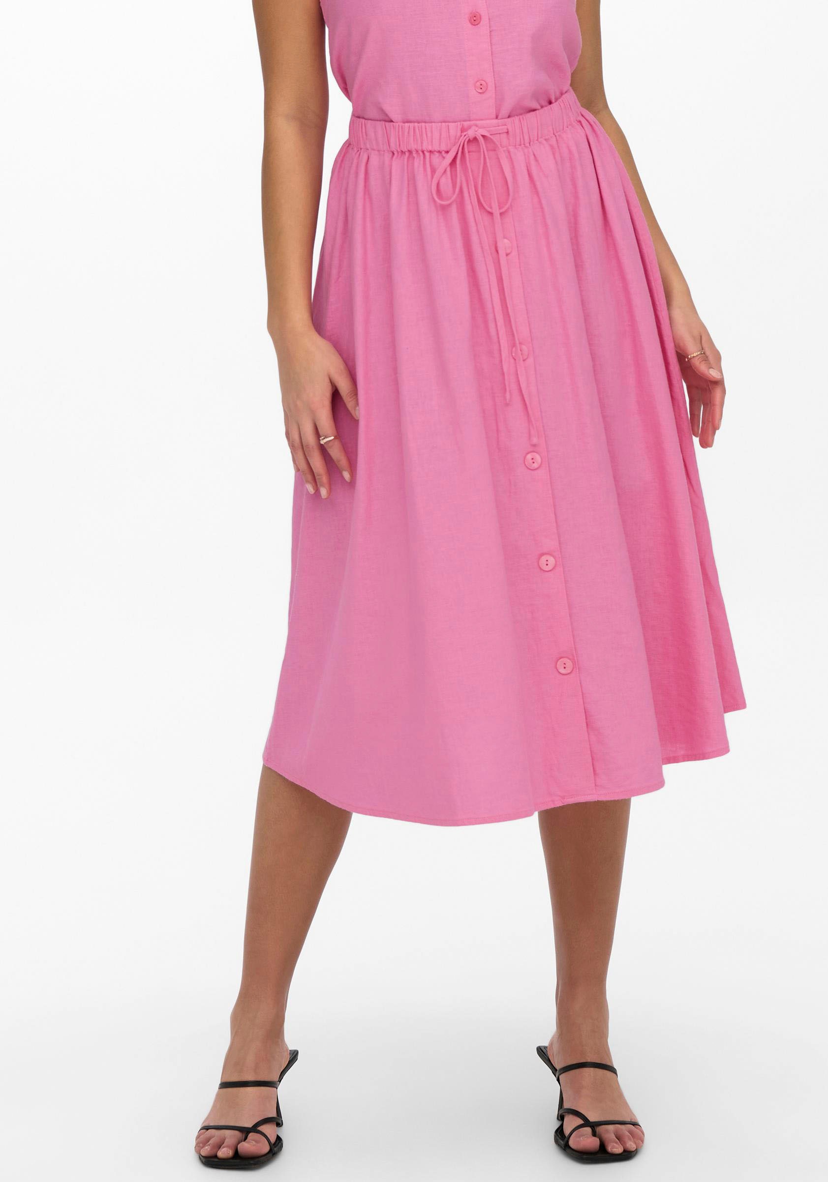 Image of Only Sommerrock »ONLCARO HW LINEN BLEND BUTTON SKIRT« bei Ackermann Versand Schweiz