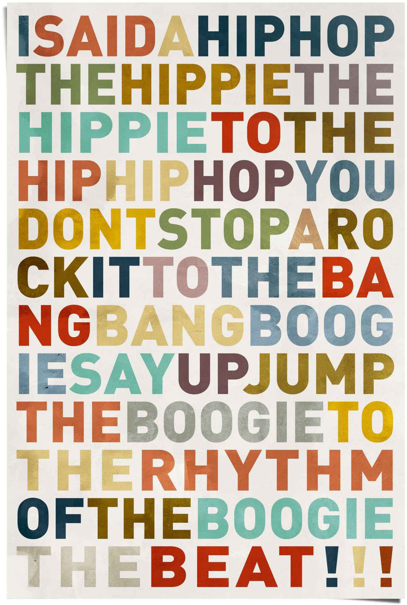 - said I - »Poster Reinders! prix bas Musiker, Poster Farbig Songtext Hip-Hop - Musik«, St.) à HipHop a (1