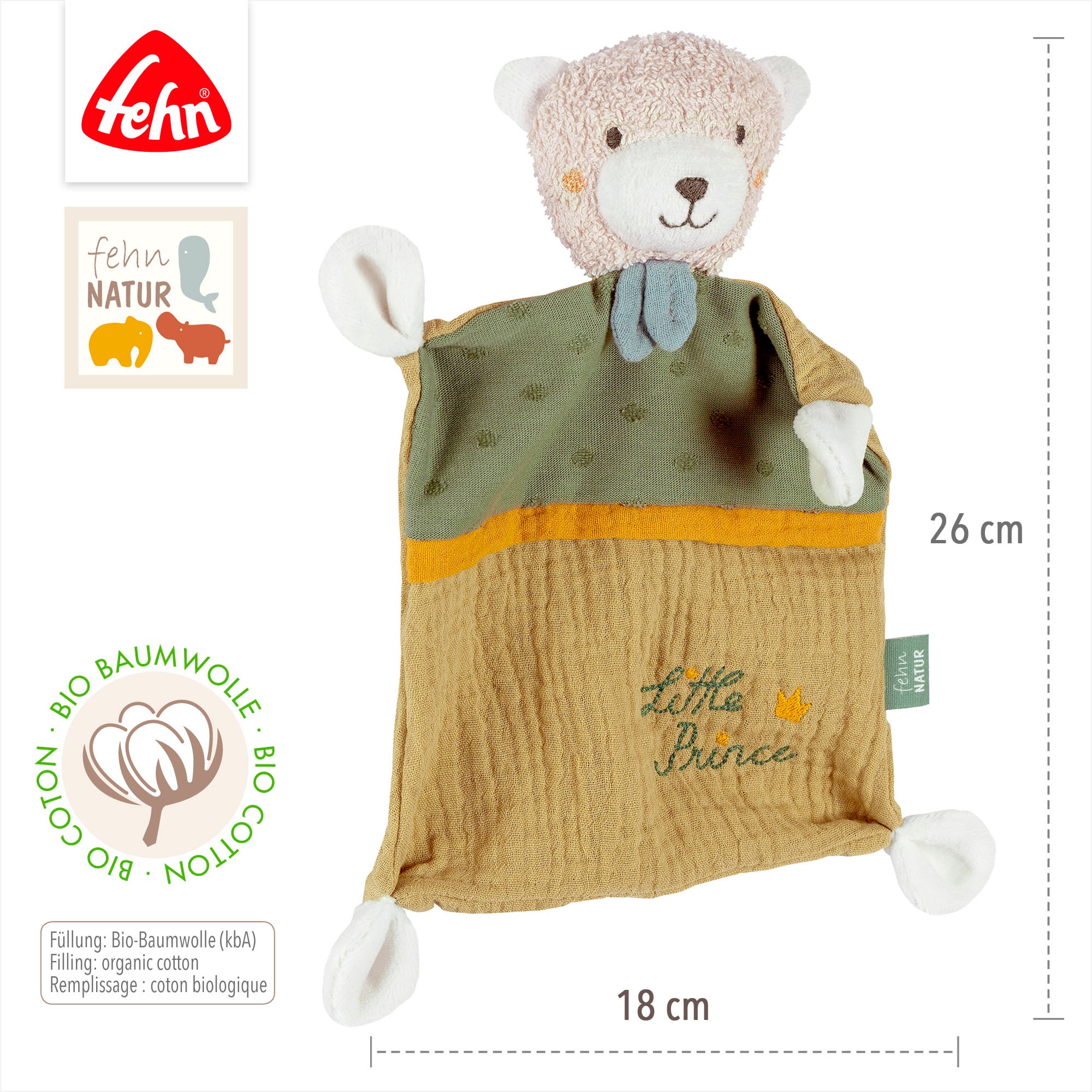 Fehn Schmusetuch »fehnNATUR, Bär "Prince"«
