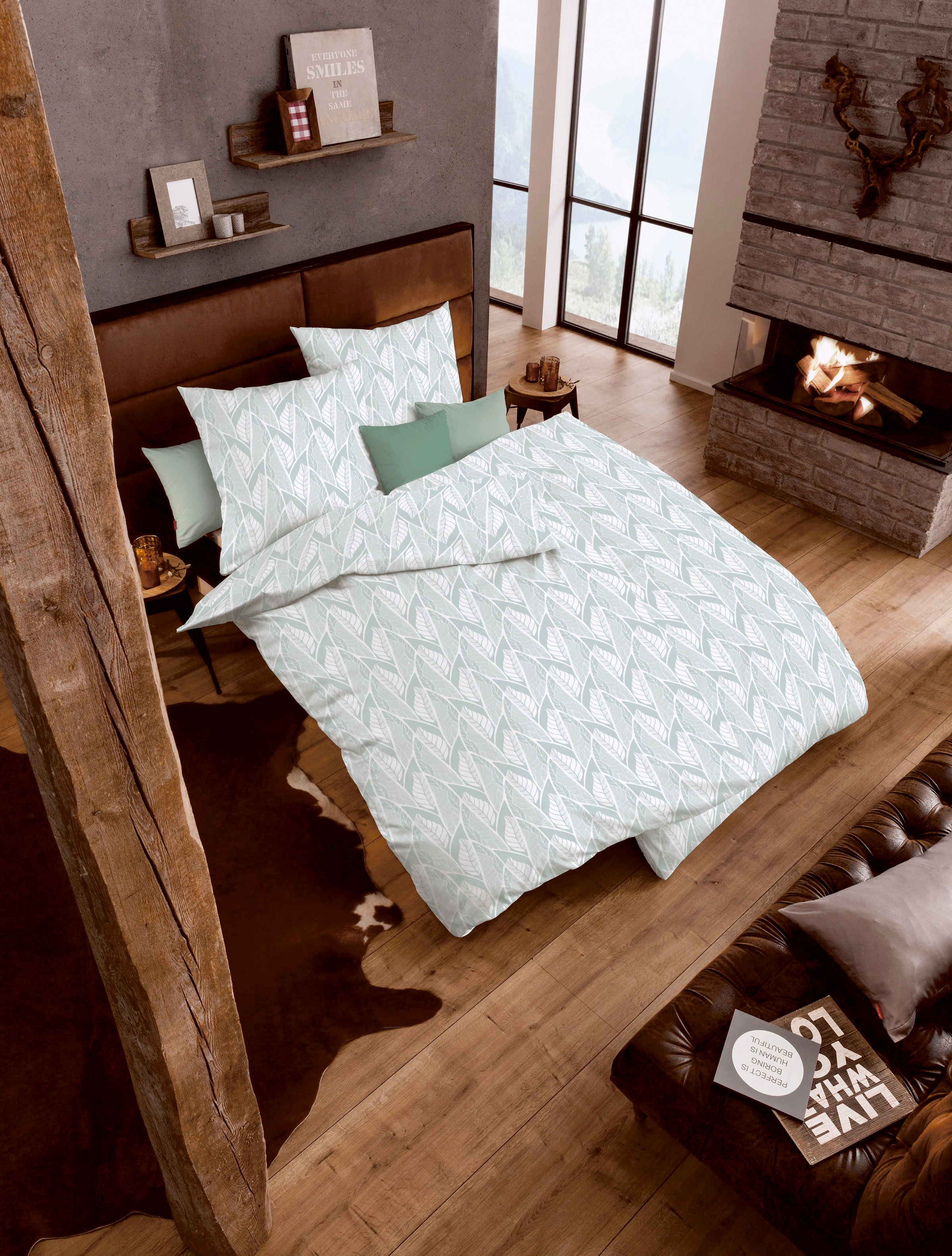 fleuresse Bettwäsche "Lech 4391" 2 Stk. Jacquard Flanell, Baumwolle, in Gr. 135x200, 155x220, 200x200cm