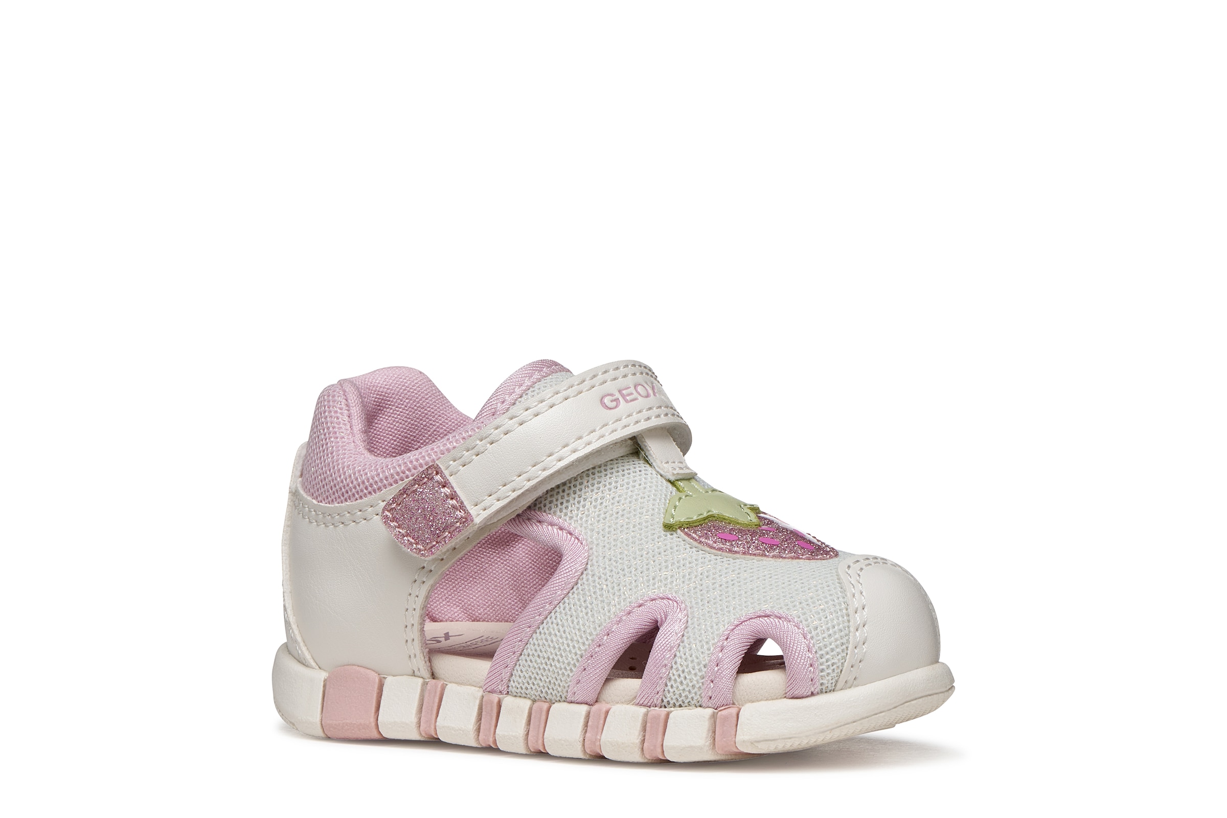 Image of Geox Lauflernschuh "B SANDAL IUPIDOO GIR" Babyschuh mit süssem Aufnäher, Grössenschablone zum Download