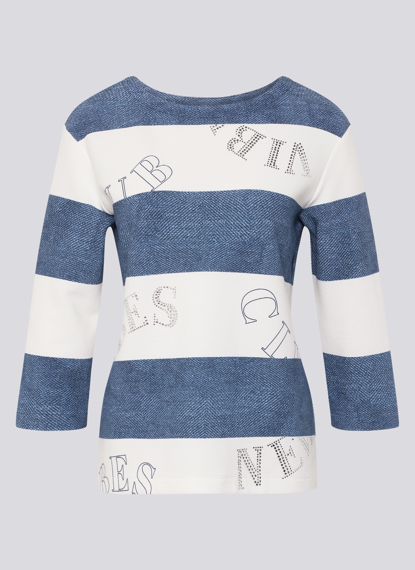 Rabe 3/4-Arm-Shirt mit All-Over Schriftzügen