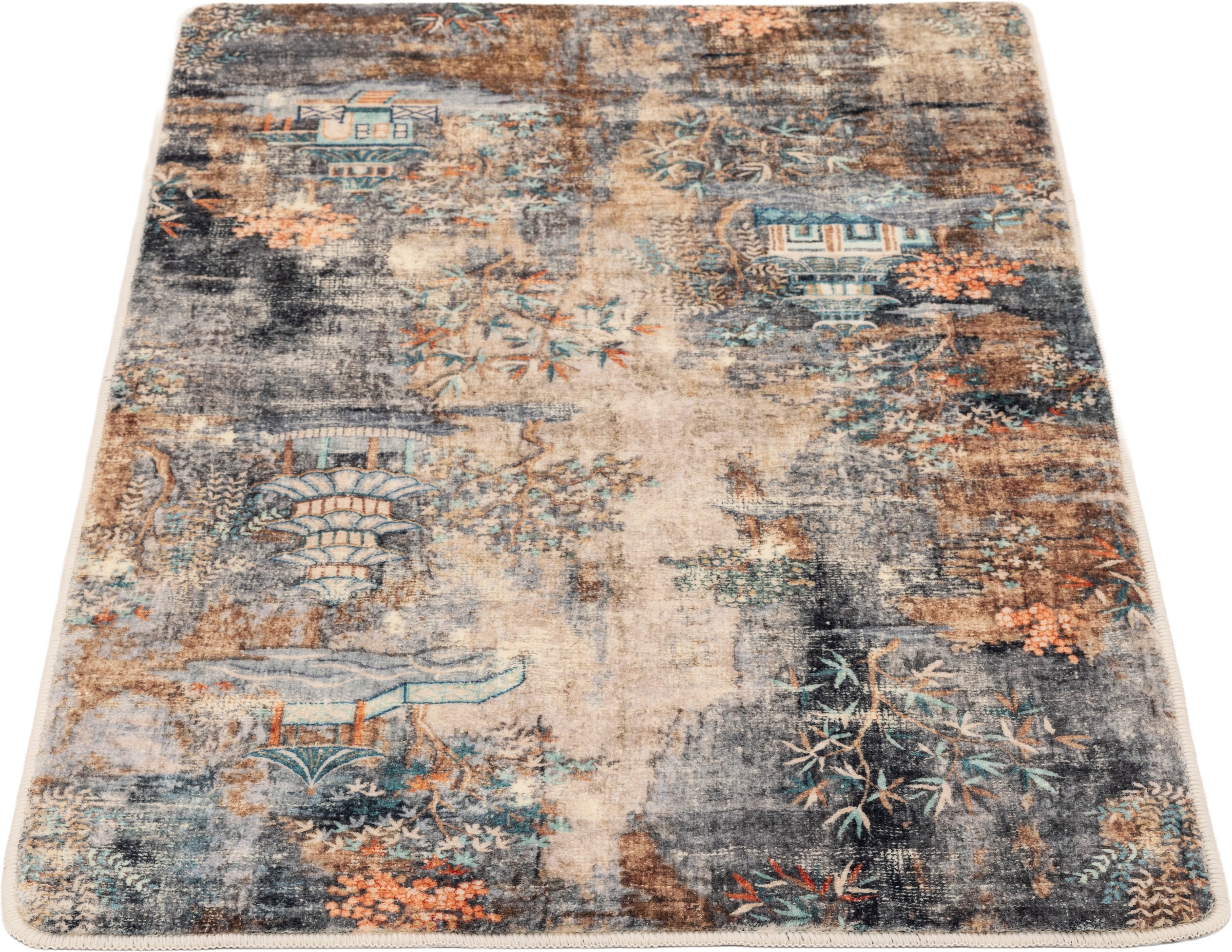 Gino Falcone Tapis de bain »Aquata GF-164, Badvorleger, Badezimmer Teppich« Höhe 7 mm revêtement antidérapant Badteppich, bedruckt, rechteckig