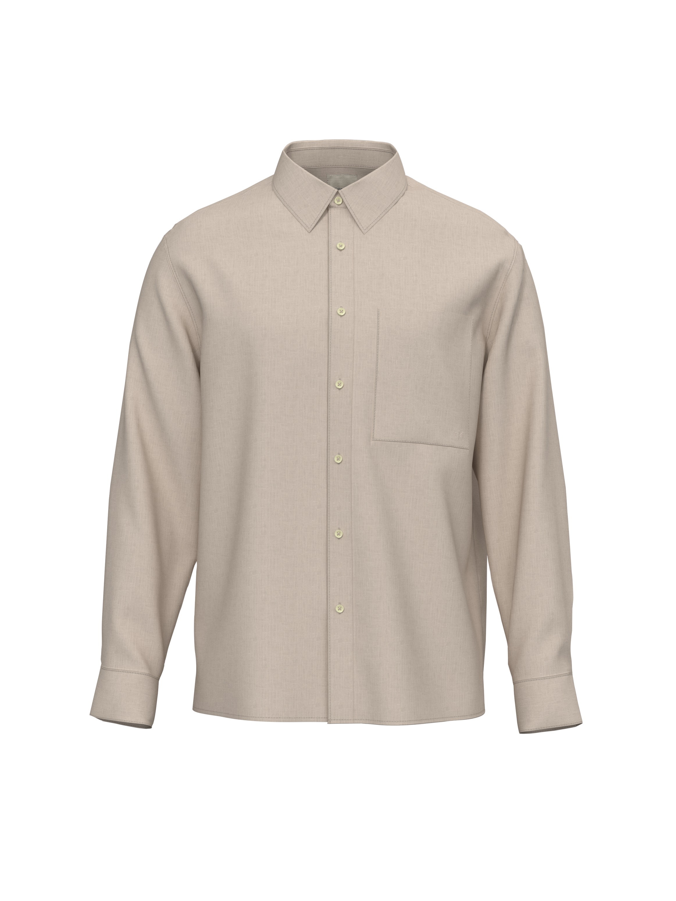 Calvin Klein Leinenhemd »SOLID LINEN CLASSIC« Kentkragen, Regular Fit, Leinen-Viskosemix