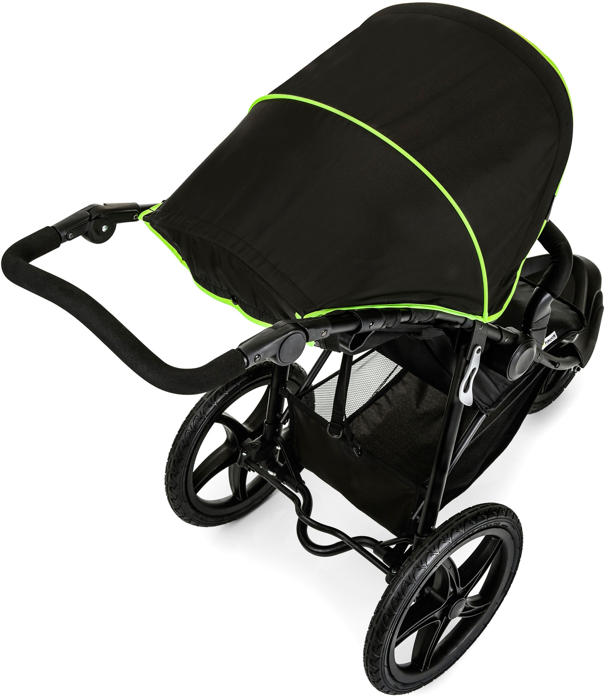 Hauck Poussette à trois roues »Runner black/neon yellow« mit schwenk- und feststellbarem Vorderrad