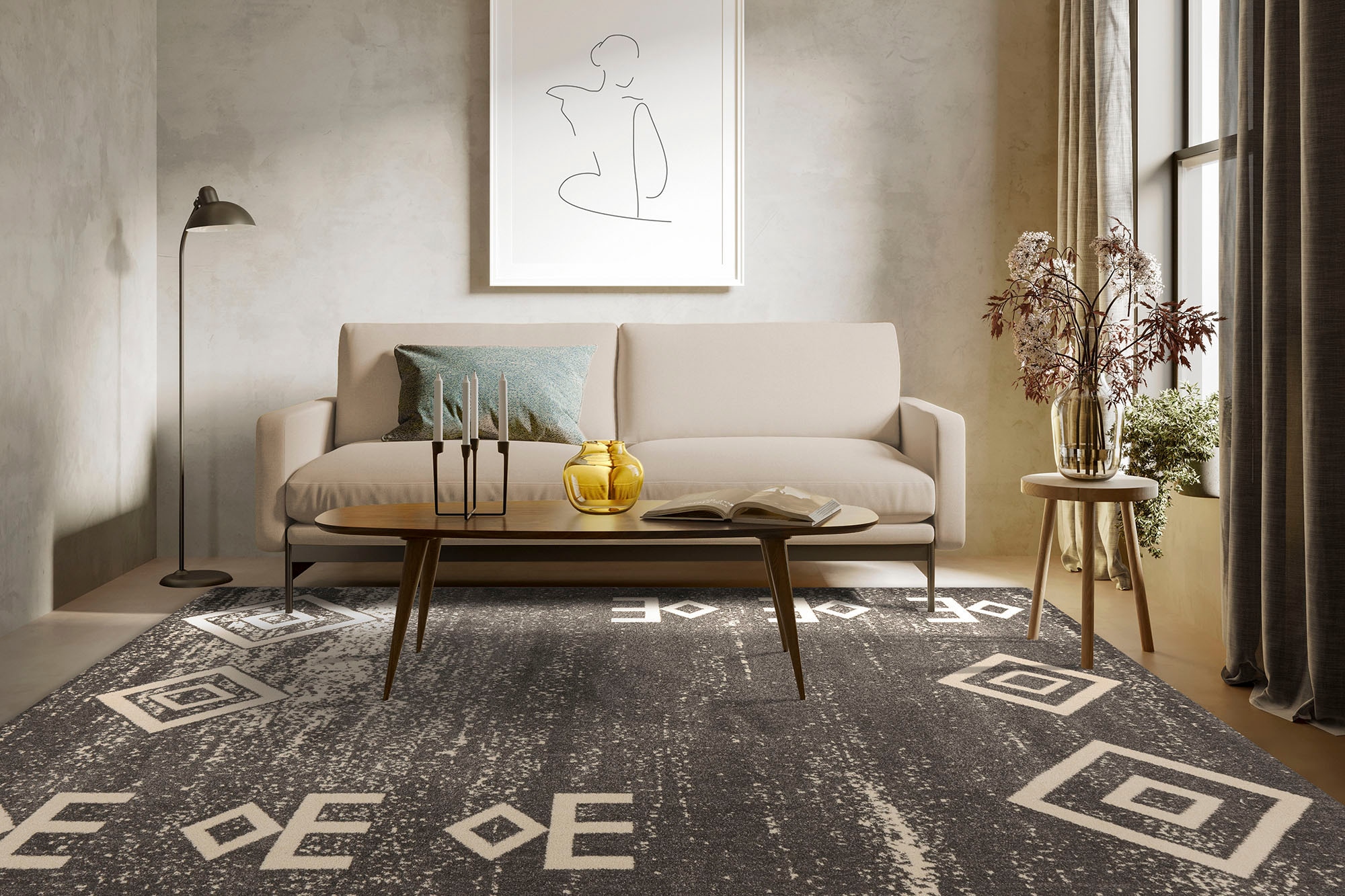 Arte Espina Teppich »Naila 100«, rechteckig, 11 mm Höhe