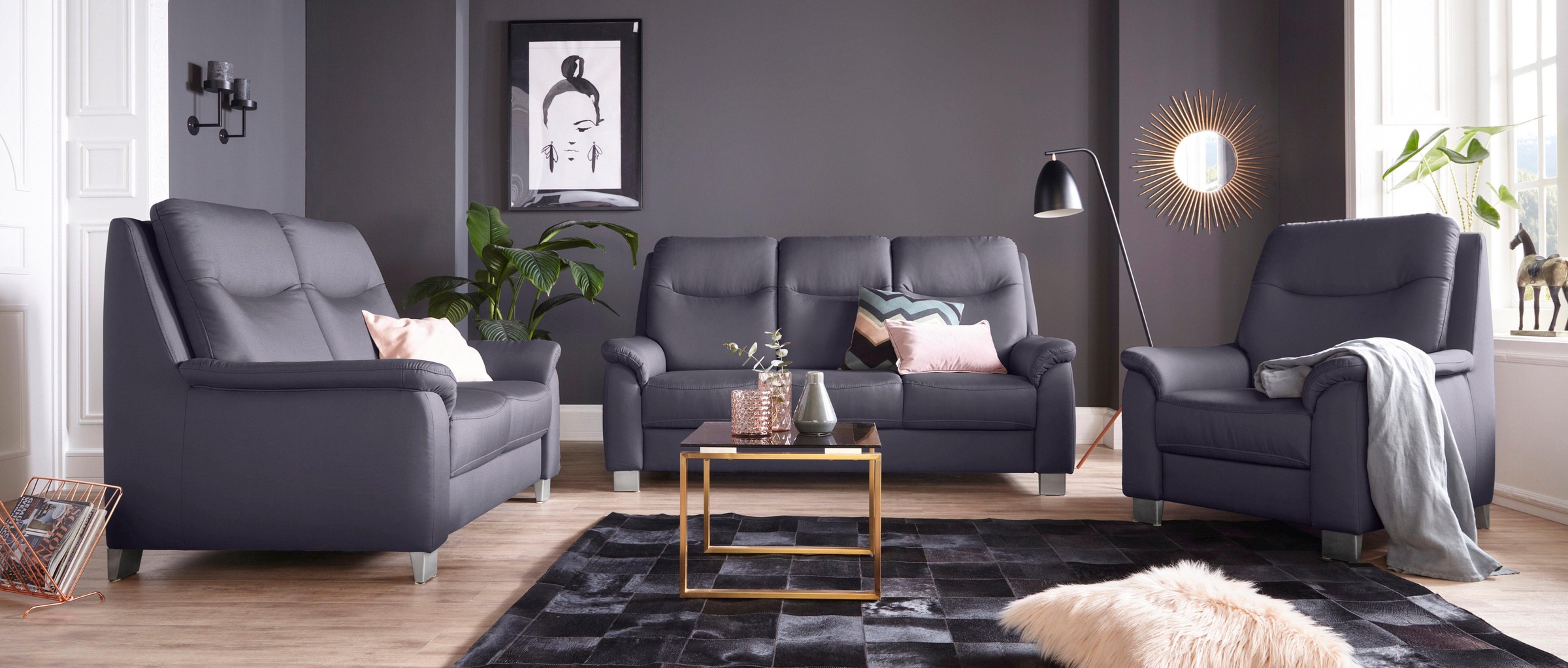 sit&more Fauteuil »Boccaccio« inklusive Federkern und Kopfteilverstellung,