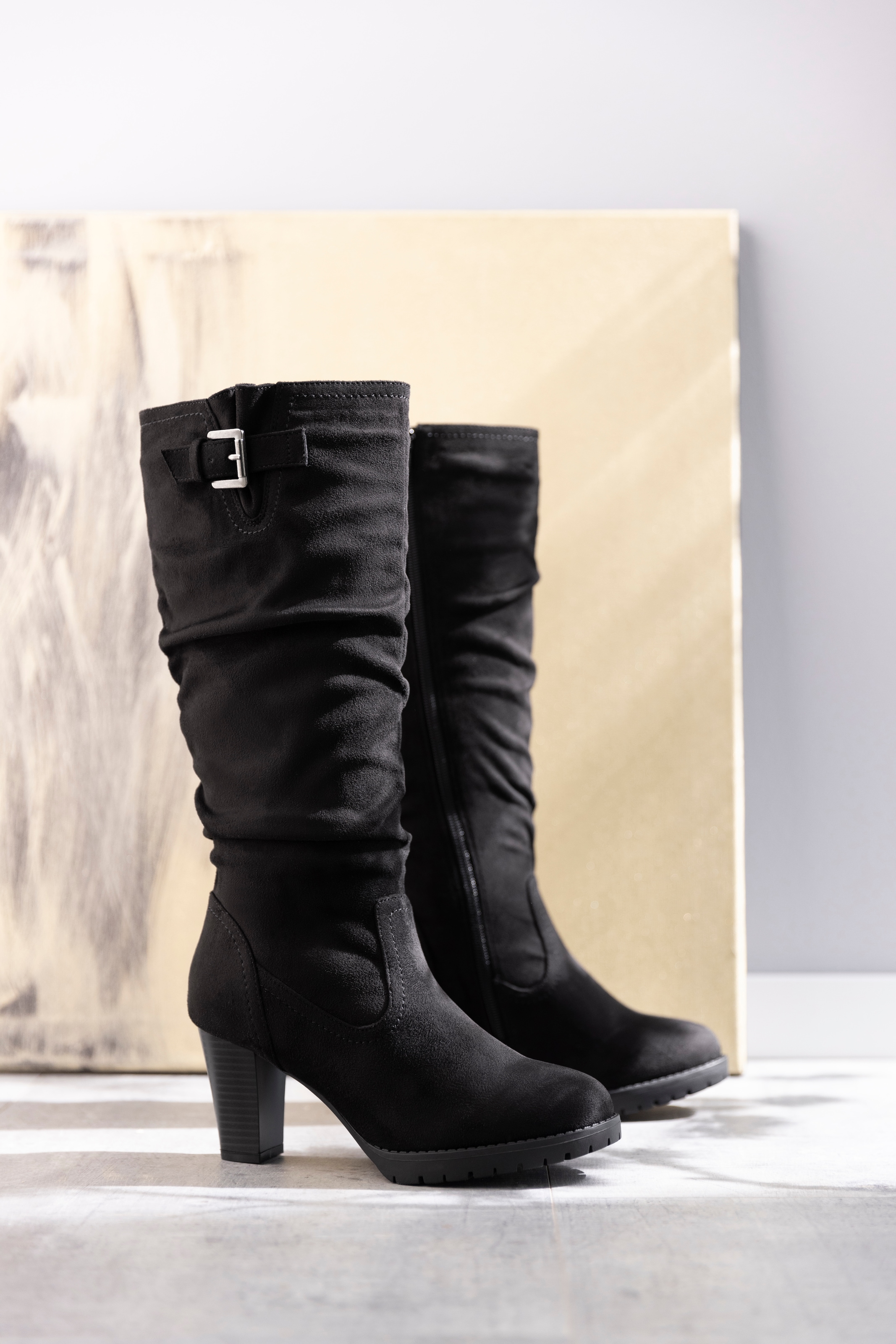 Aniston SHOES Stiefel, mit Raffungen am slouchy Schaft - NEUE KOLLEKTION