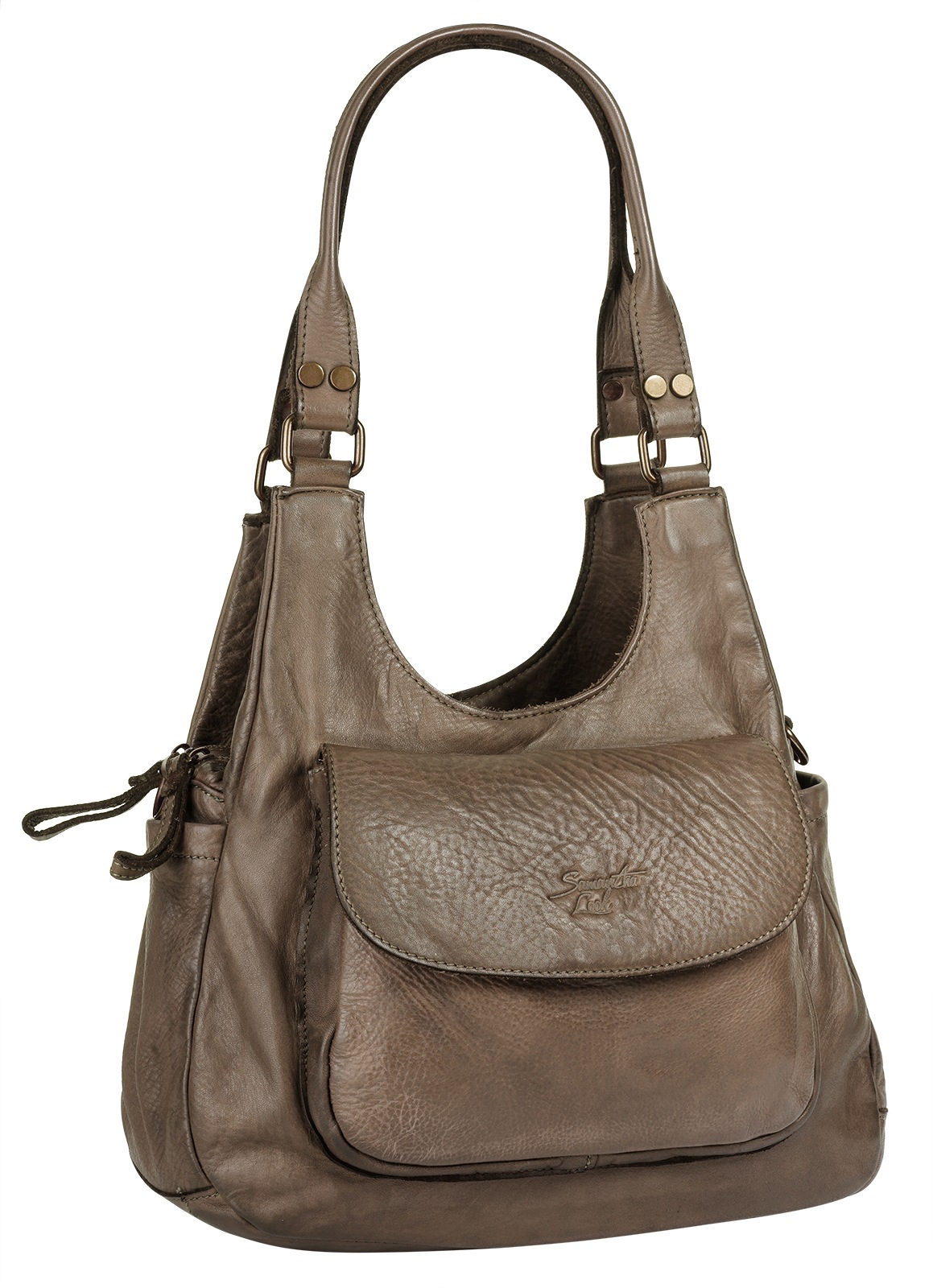 Samantha Look Sac à bandoulière echt Leder, Made in Italy