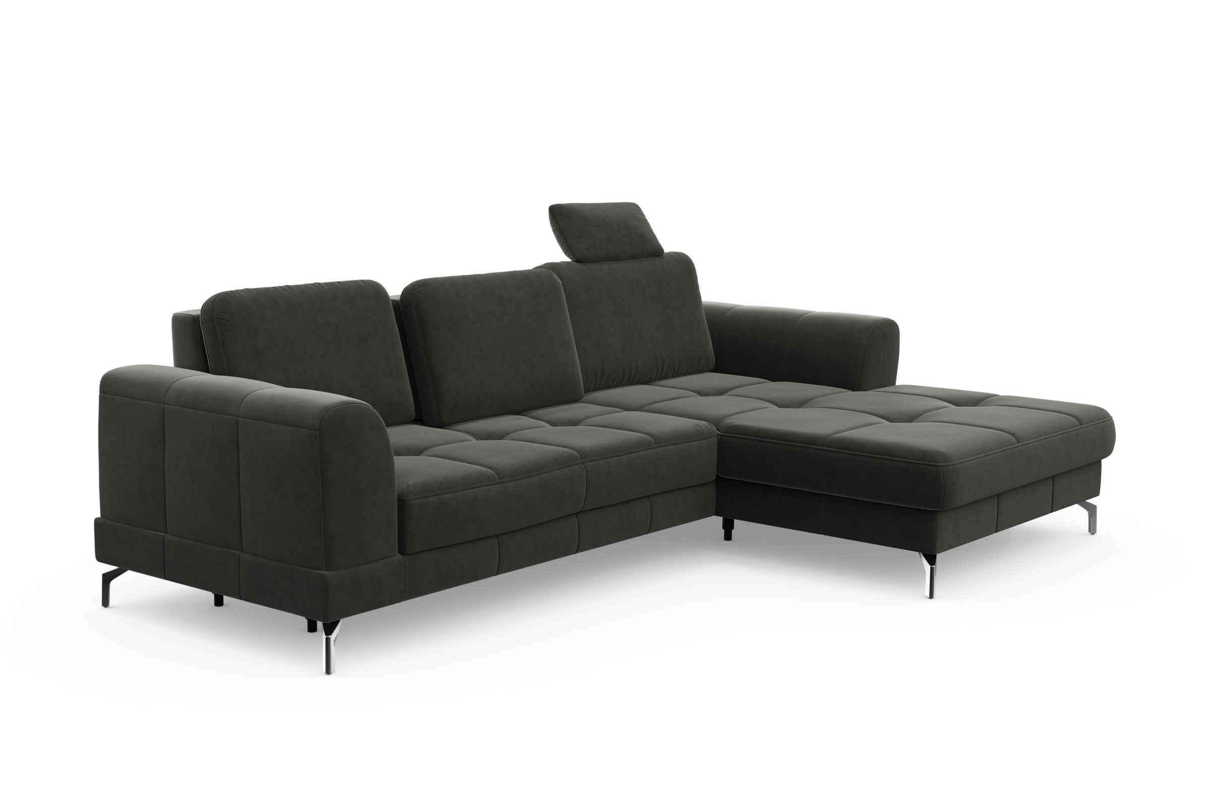 sit&more Ecksofa »Bendigo L-Form«, inklusive Sitztiefenverstellung, Bodenfreiheit 12 cm, in 2 Fussfarben