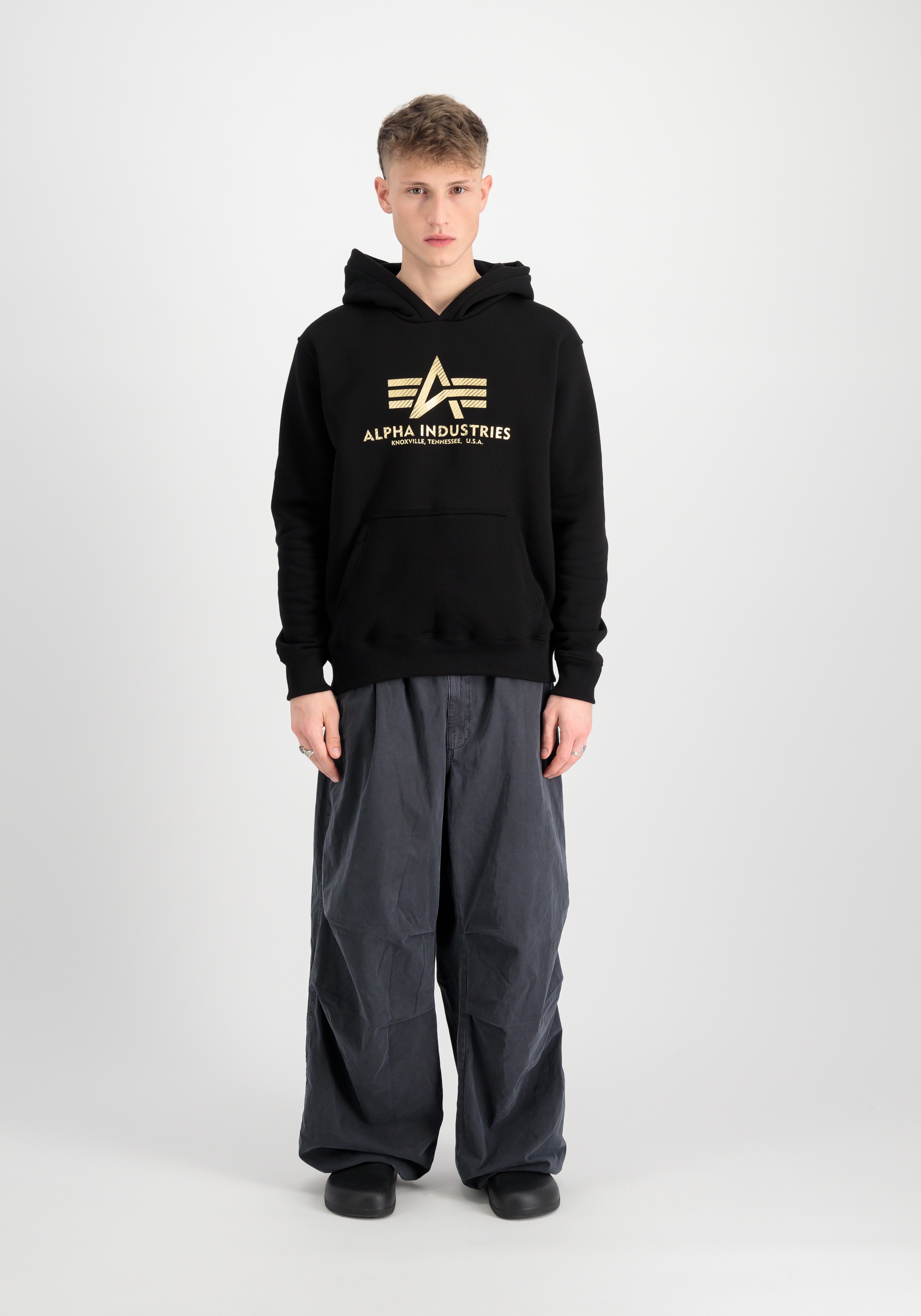 Alpha Industries Hoodie »Alpha Industries Men - Hoodies Basic Hoodie Carbon«