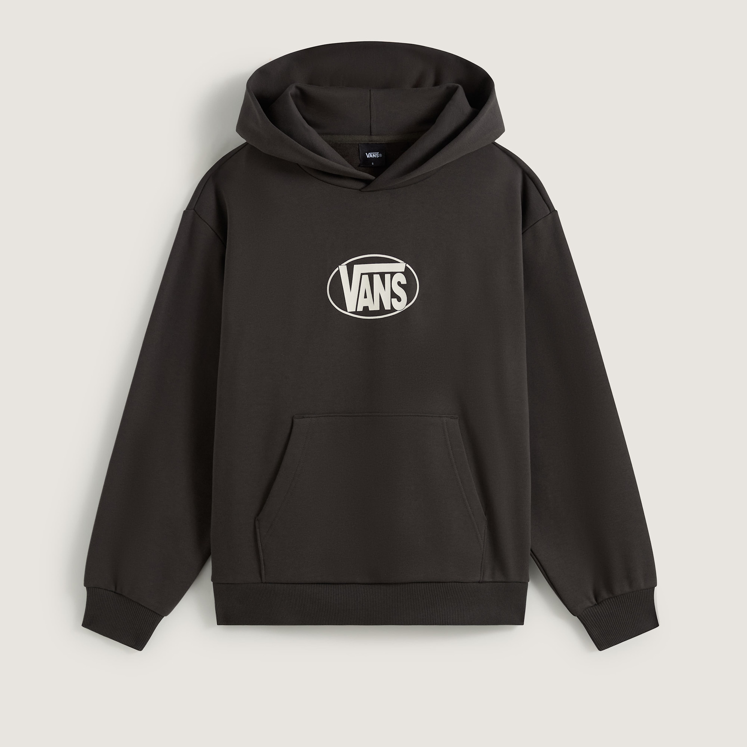 Image of Vans Kapuzensweatshirt "OVAL LOGO RELAXED PULLOVER", mit Kapuze, aus Baumwolle, Langarm, in normaler Länge