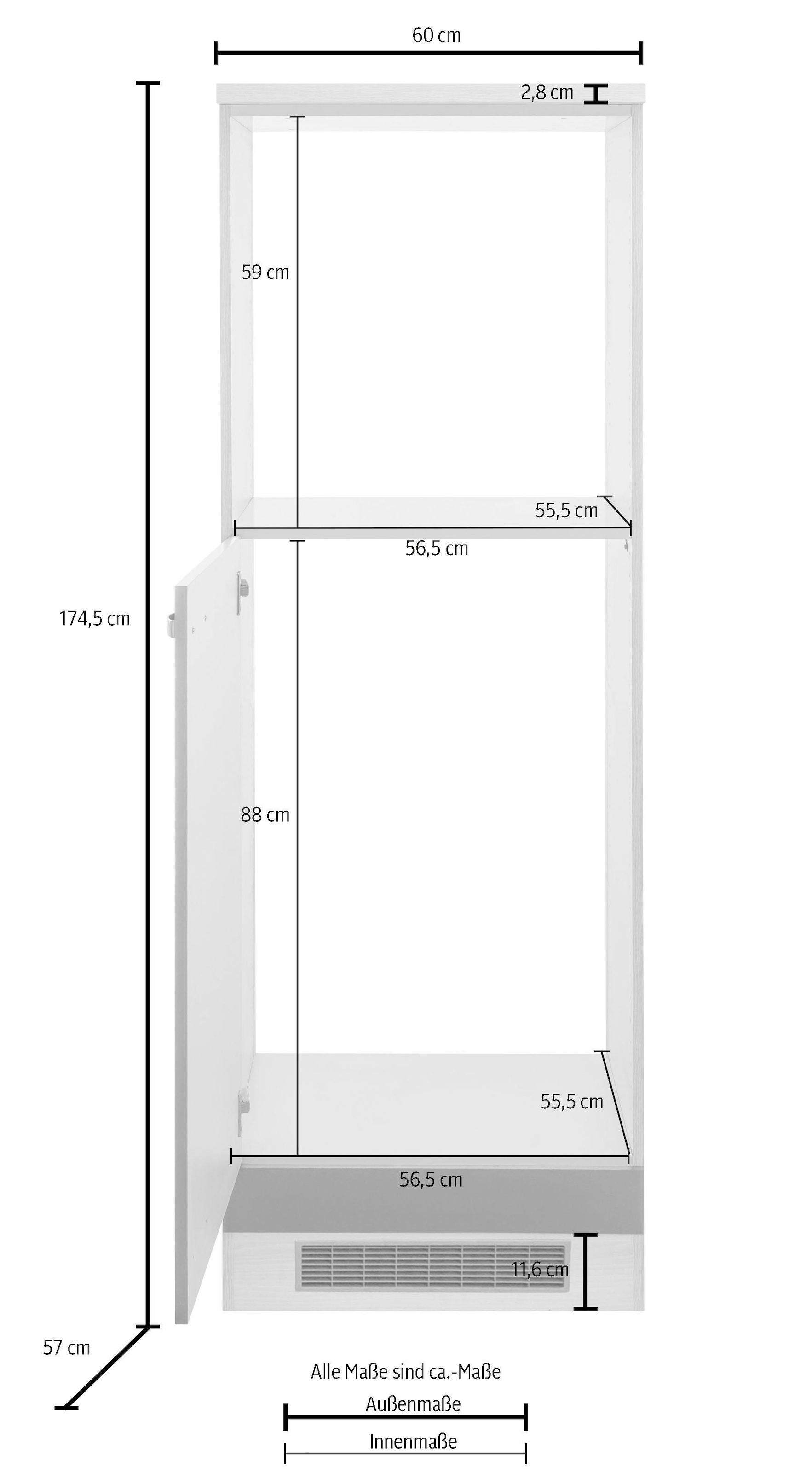 Breite »Faro«, 60 cm mit Metallgriff, OPTIFIT Backofen/Kühlumbauschrank kaufen