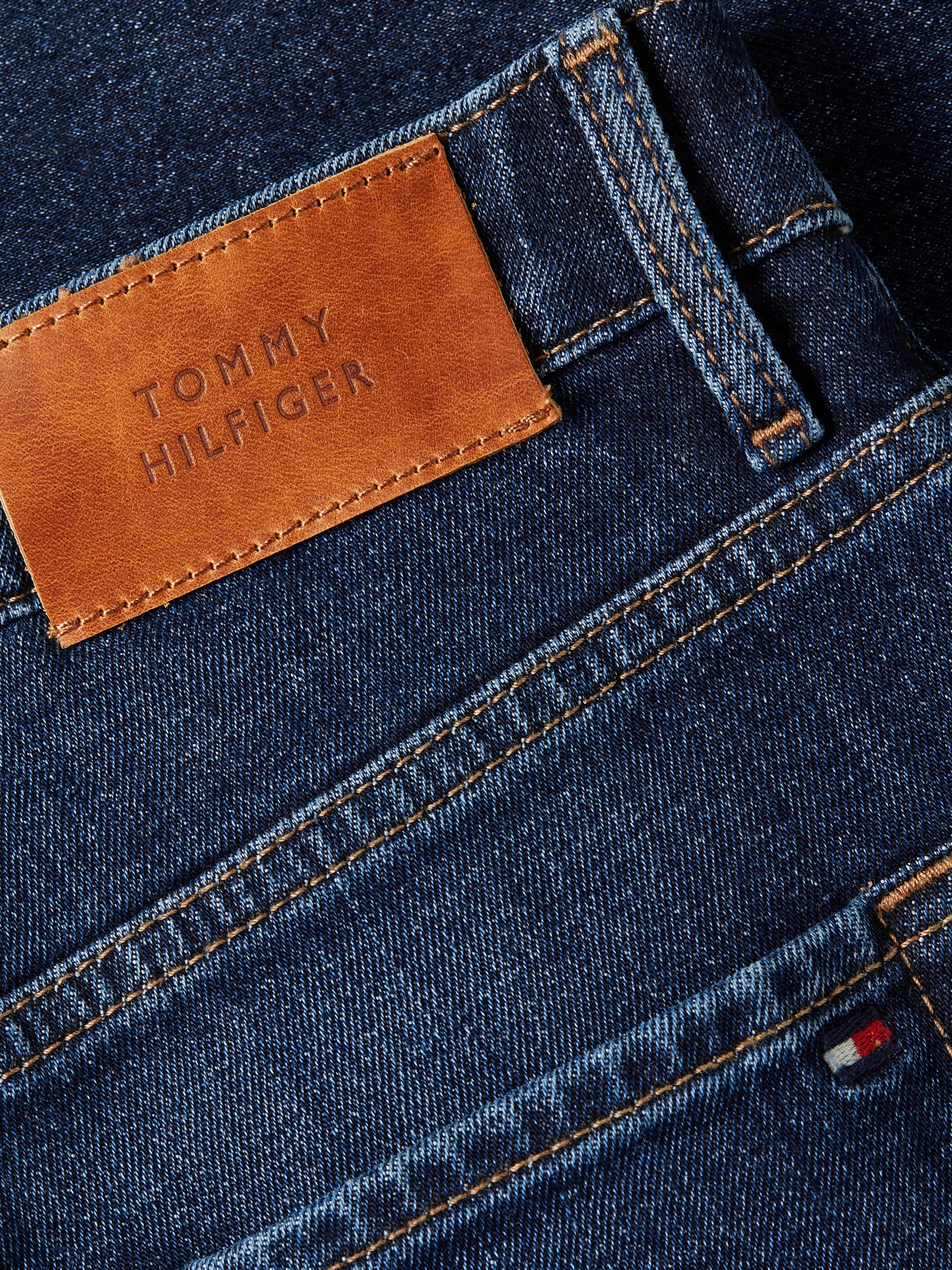 Tommy Hilfiger Slim-fit-Jeans »SLIM CIGARETTE HW A DARK BLUE«, mit Tommy Hilfiger Logo-Badge