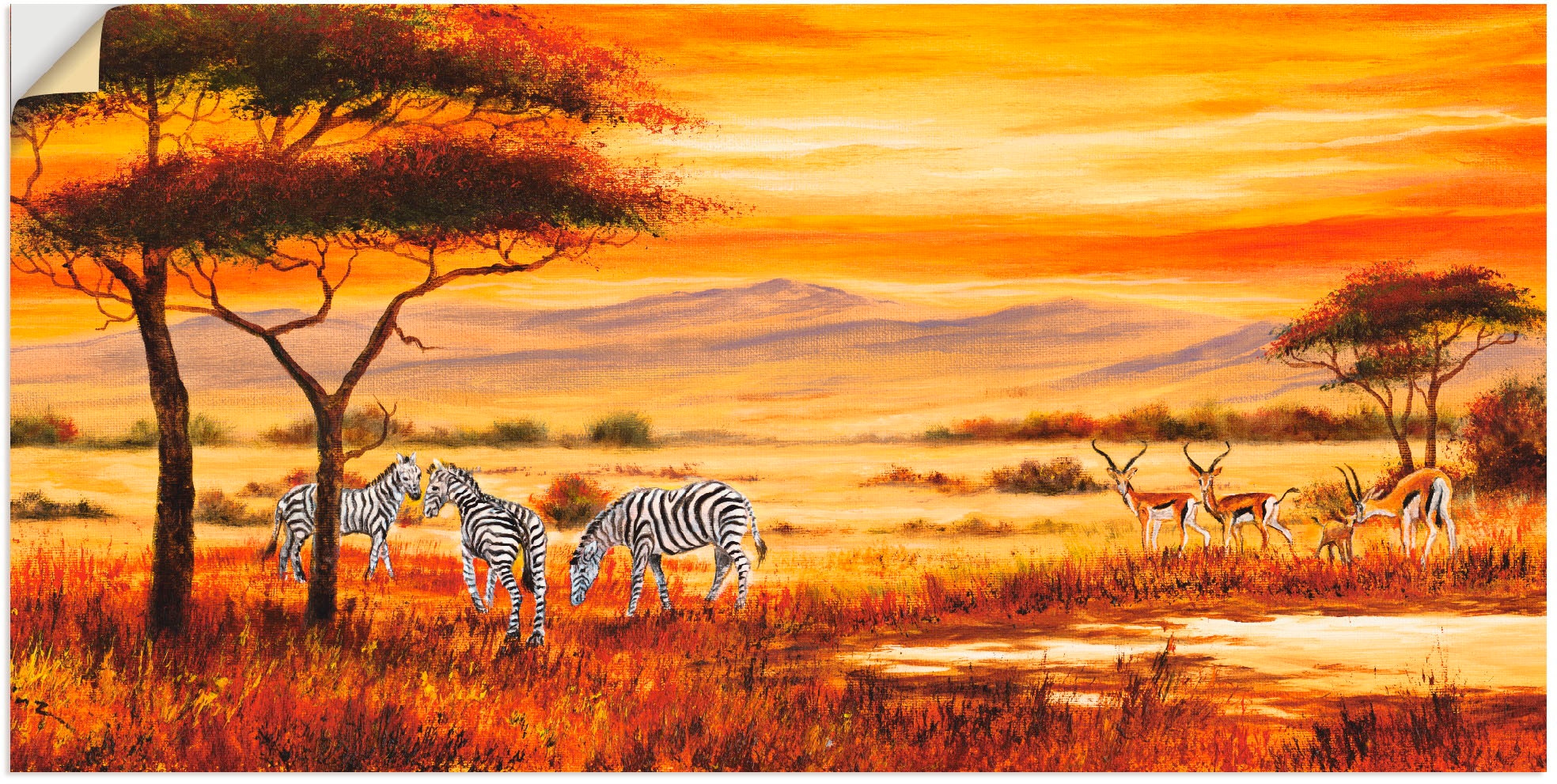 Artland Wandbild »Afrikanische Landschaft I«, Afrika, (1 St.), als Leinwandbild, Poster, Wandaufkleber in verschied. Grössen