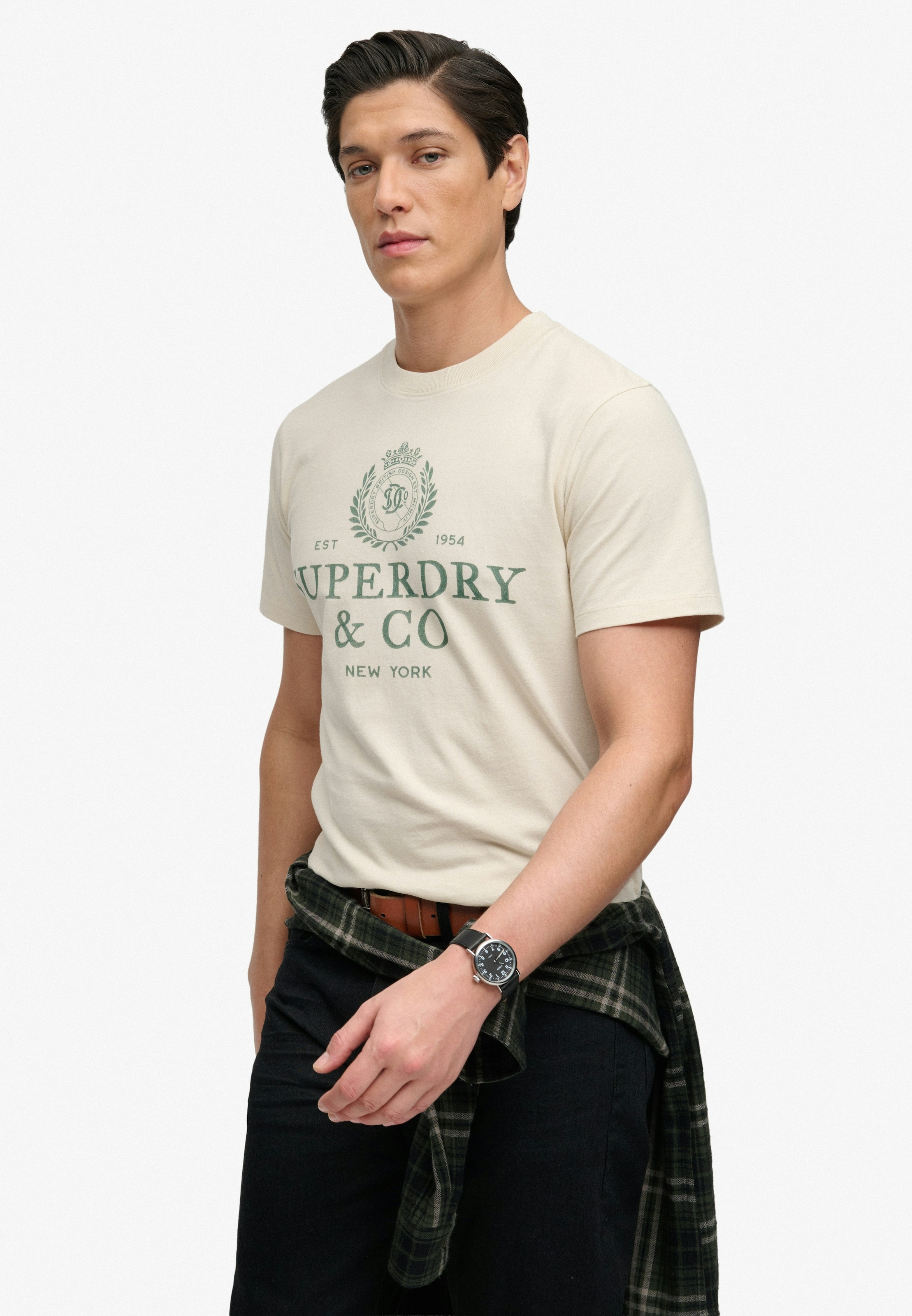 Superdry Shirt à col rond »1954 Company Relaxed Tee« coton, coupe décontractée