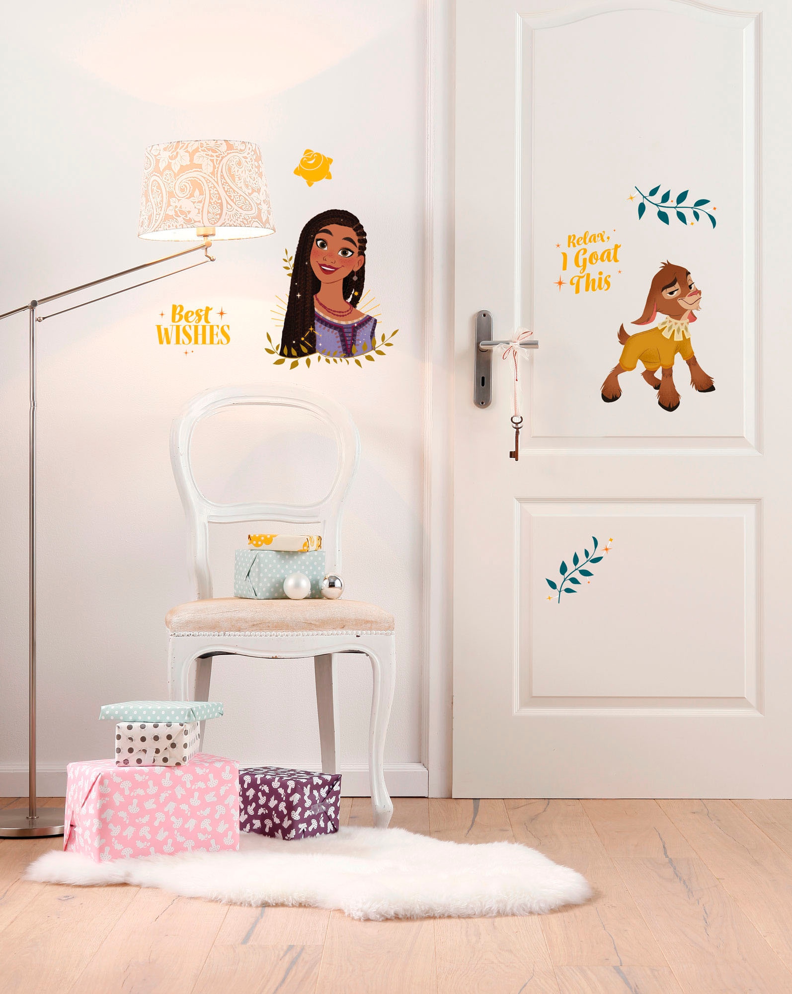 Image of Komar Wandtattoo "Best Wishes - Grösse 50 x 70 cm" selbstklebend, Wandsticker, Kinderzimmer
