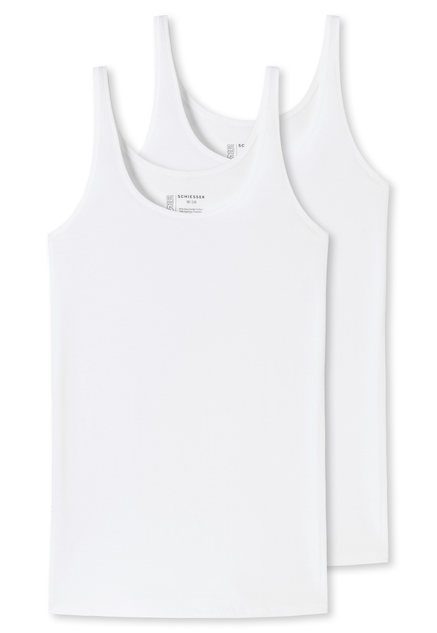 Schiesser Sous-chemise »95/5« pack de 2,  en jersey simple élastique
