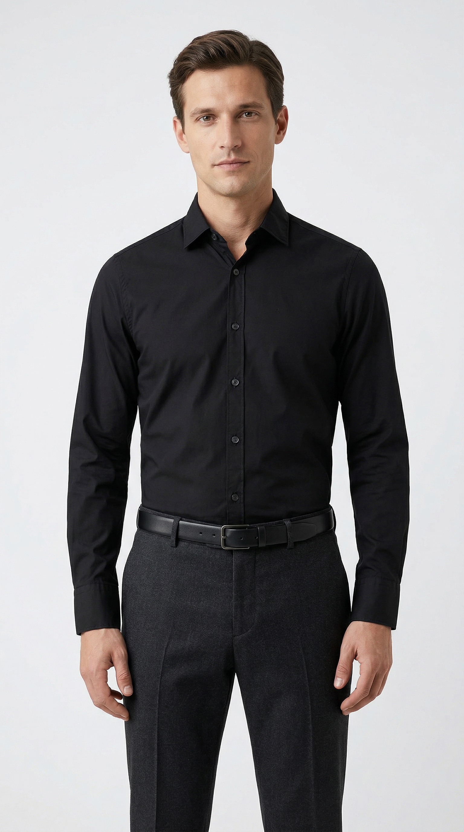 Replay Chemise à manches longues avec col Kent, coupe slim
