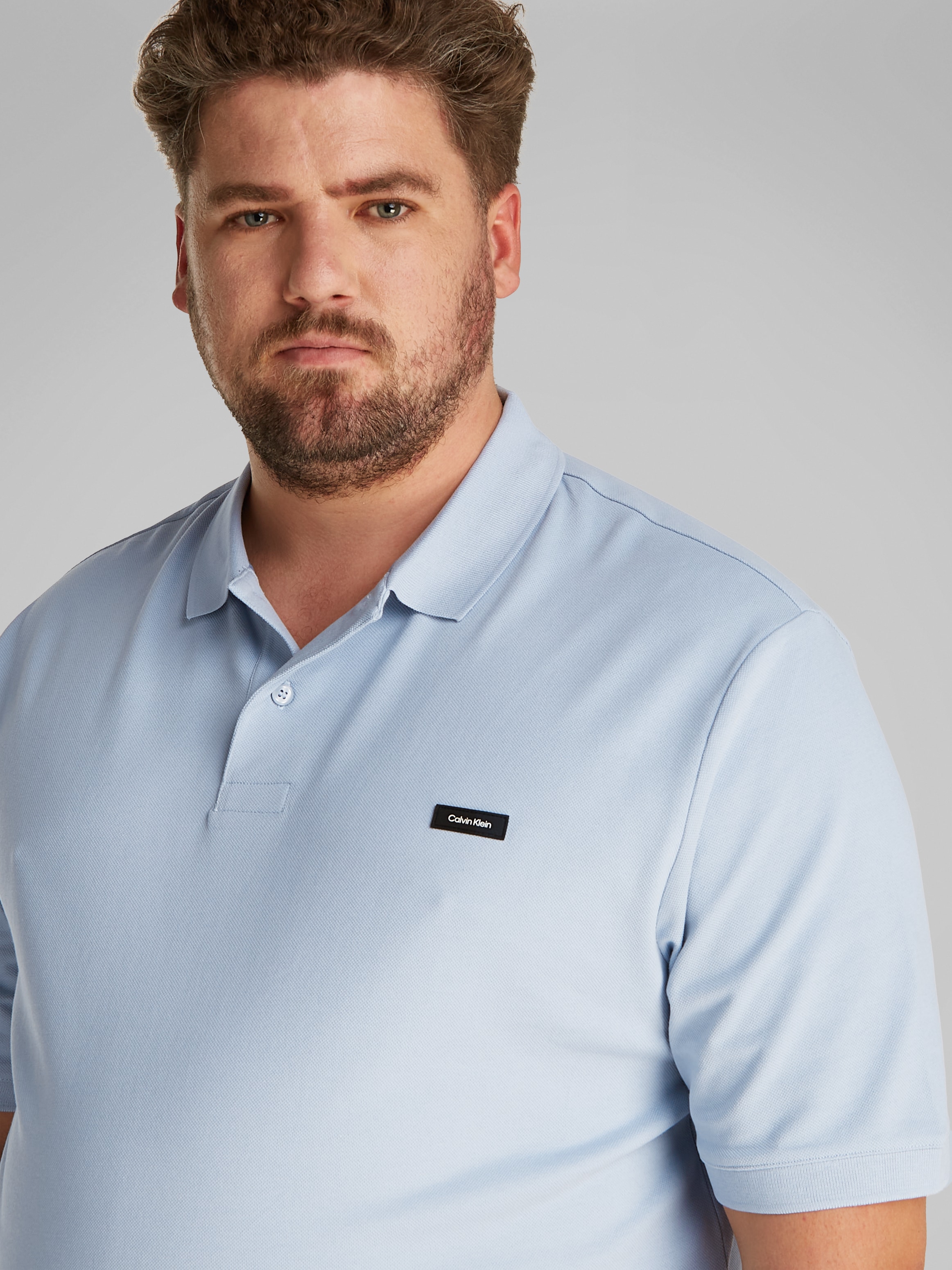 Calvin Klein Big&Tall Poloshirt »BT-STRETCH PIQUE SLIM POLO«, in grossen Grössen mit Polokragen