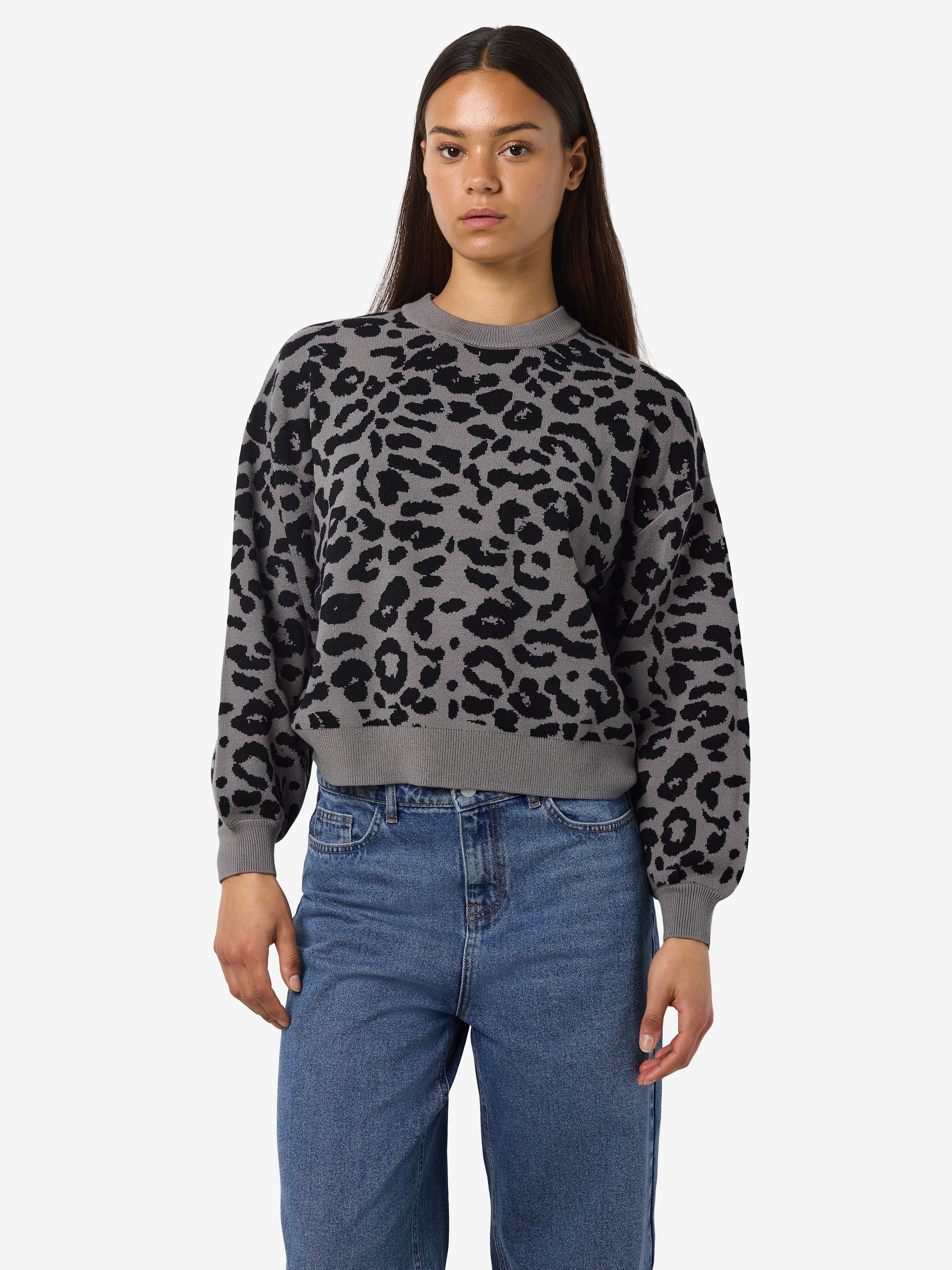Image of Noisy may Strickpullover "NMCHARLOTT L/S O-NECK KNIT FWD NOOS"