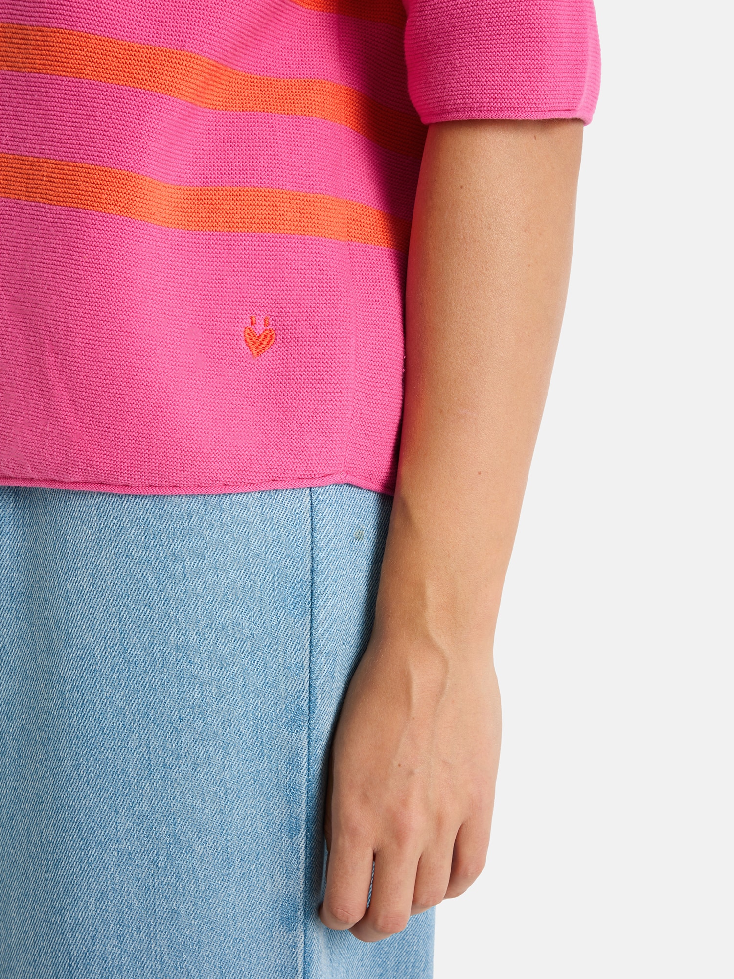 Lieblingsstück Kurzarmpullover »KlerariEP« Halbarm mit Rundhals, gestreift