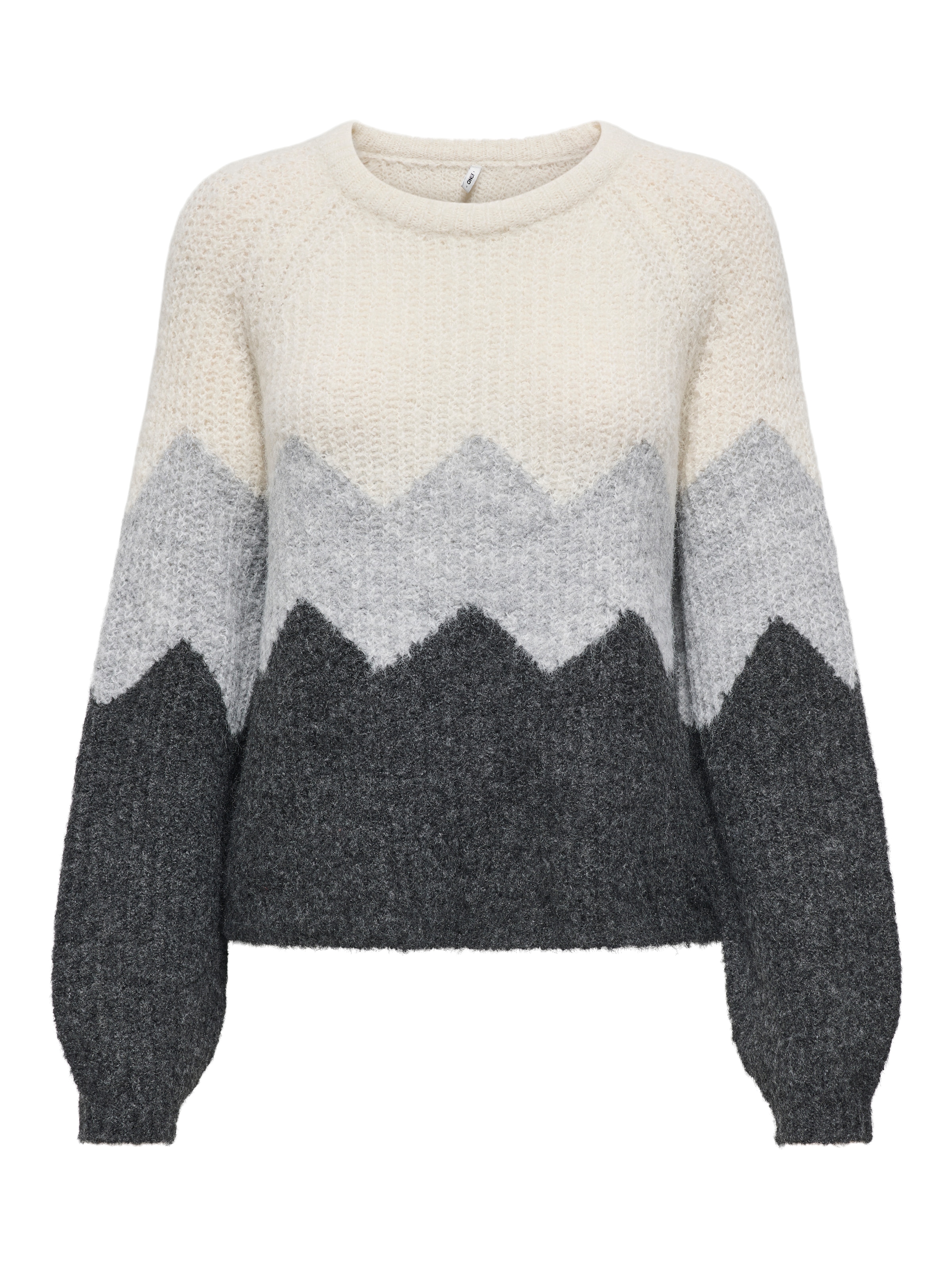 ONLY Pull en tricot »ONLMAE LIFE LS ZIGZAG O-NECK KNT«