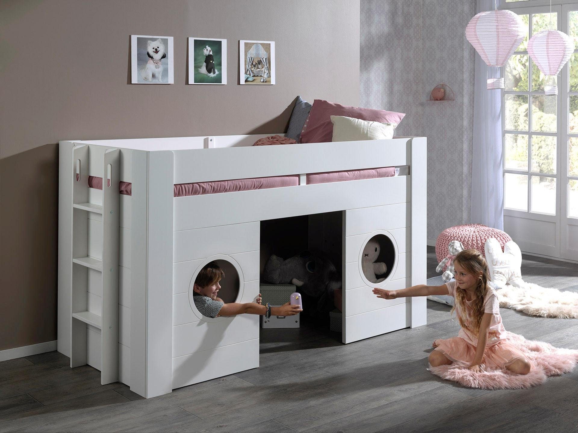 Vipack Hochbett »Freya« Made in Europe,  in Hütten-Optik
