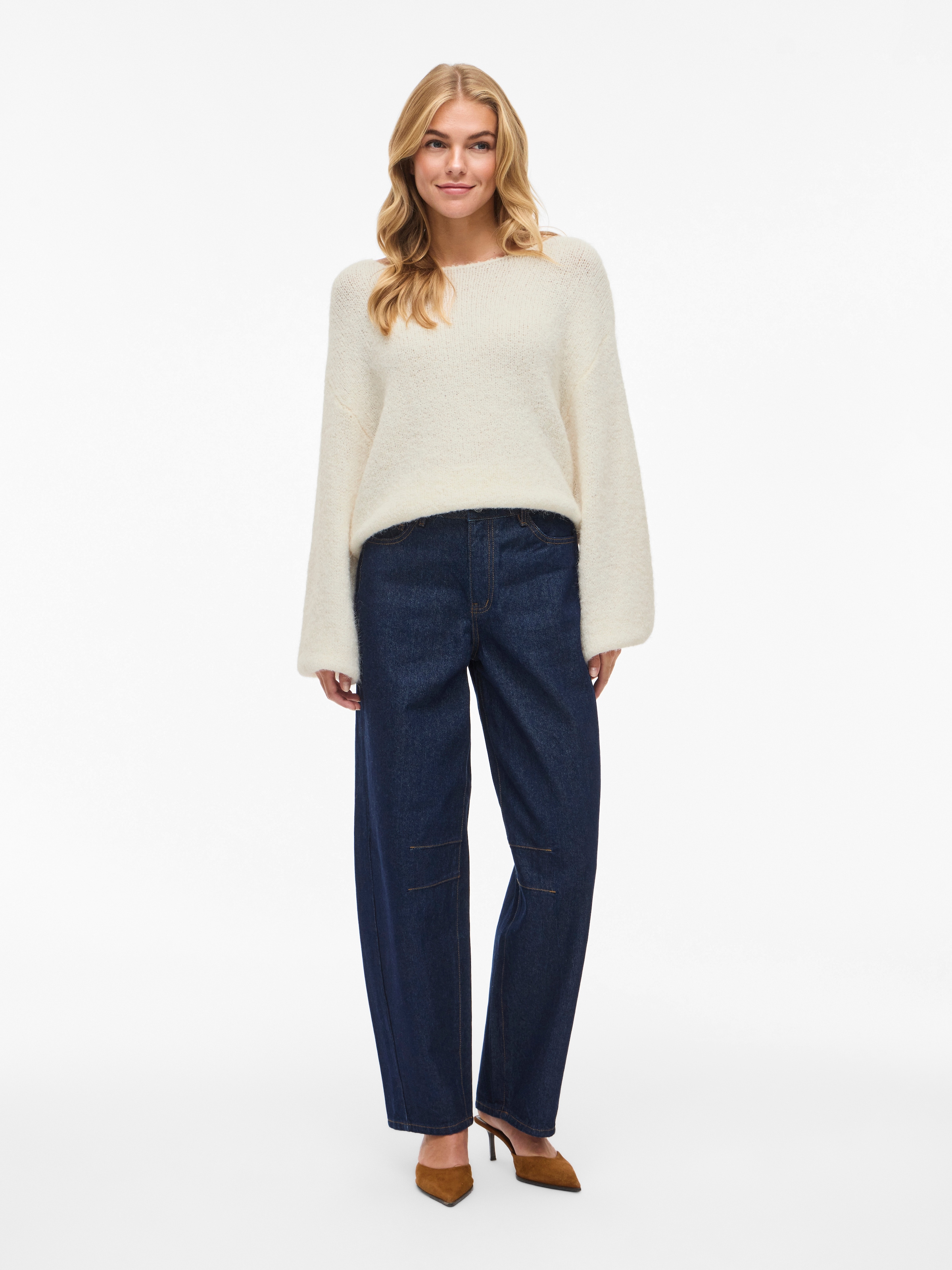 Vila Pull en tricot »VIMARLEY L/S KNIT PULLOVER- NOOS« mélange de matériaux, coupe régulière