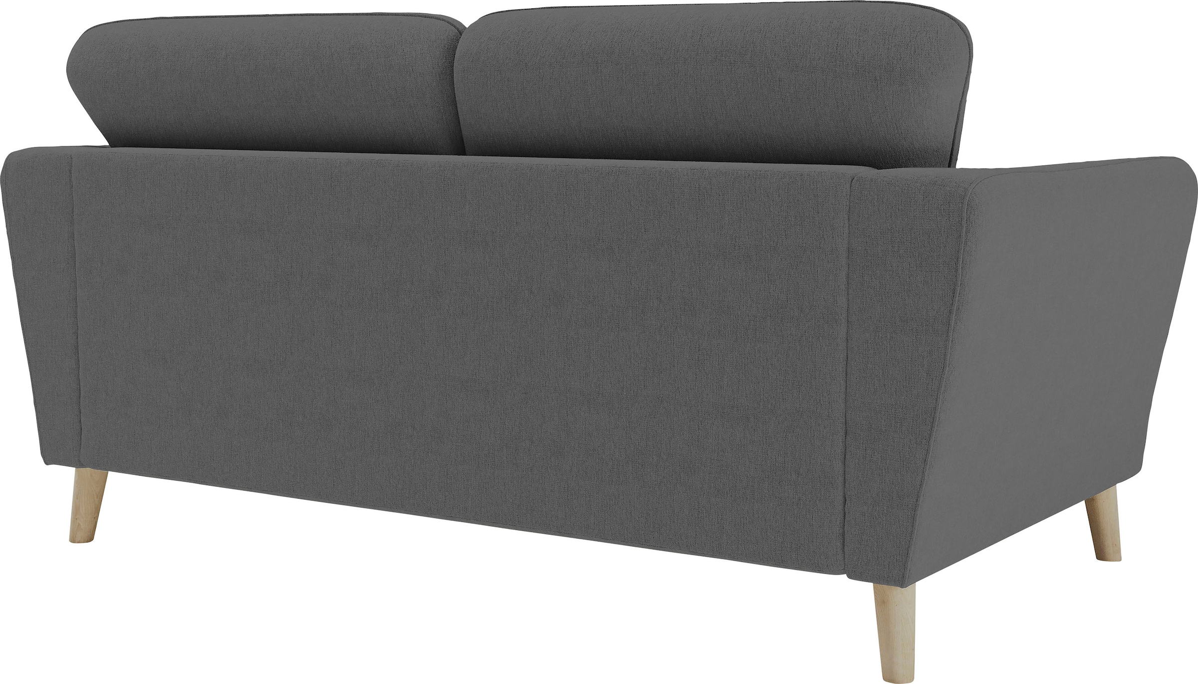 Home affaire 2-Sitzer »MARSEILLE Kompaktsofa 170 cm, Cord, Flachgewebe, Struktur, Webstoff«, Massivholzbeine Eiche, Landhausstil, Wellenunterfederung