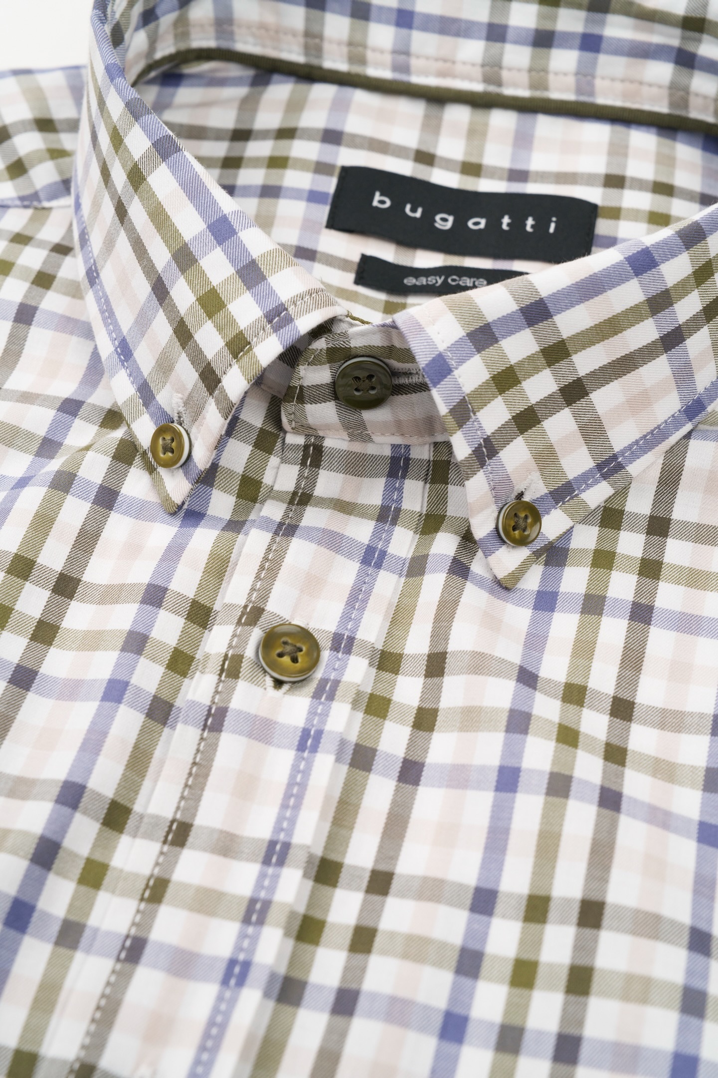 bugatti Langarmhemd, mit stimmigem Karodesign