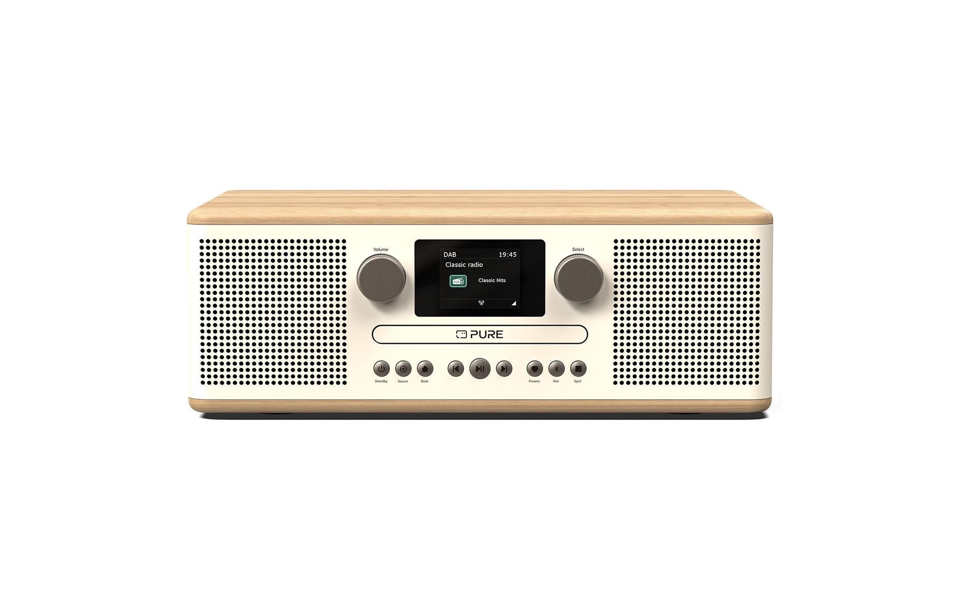 Pure Digitalradio (DAB+) »Classic C-D6 Eiche/Weiss«, (Bluetooth Digitalradio (DAB+)-FM-Tuner)