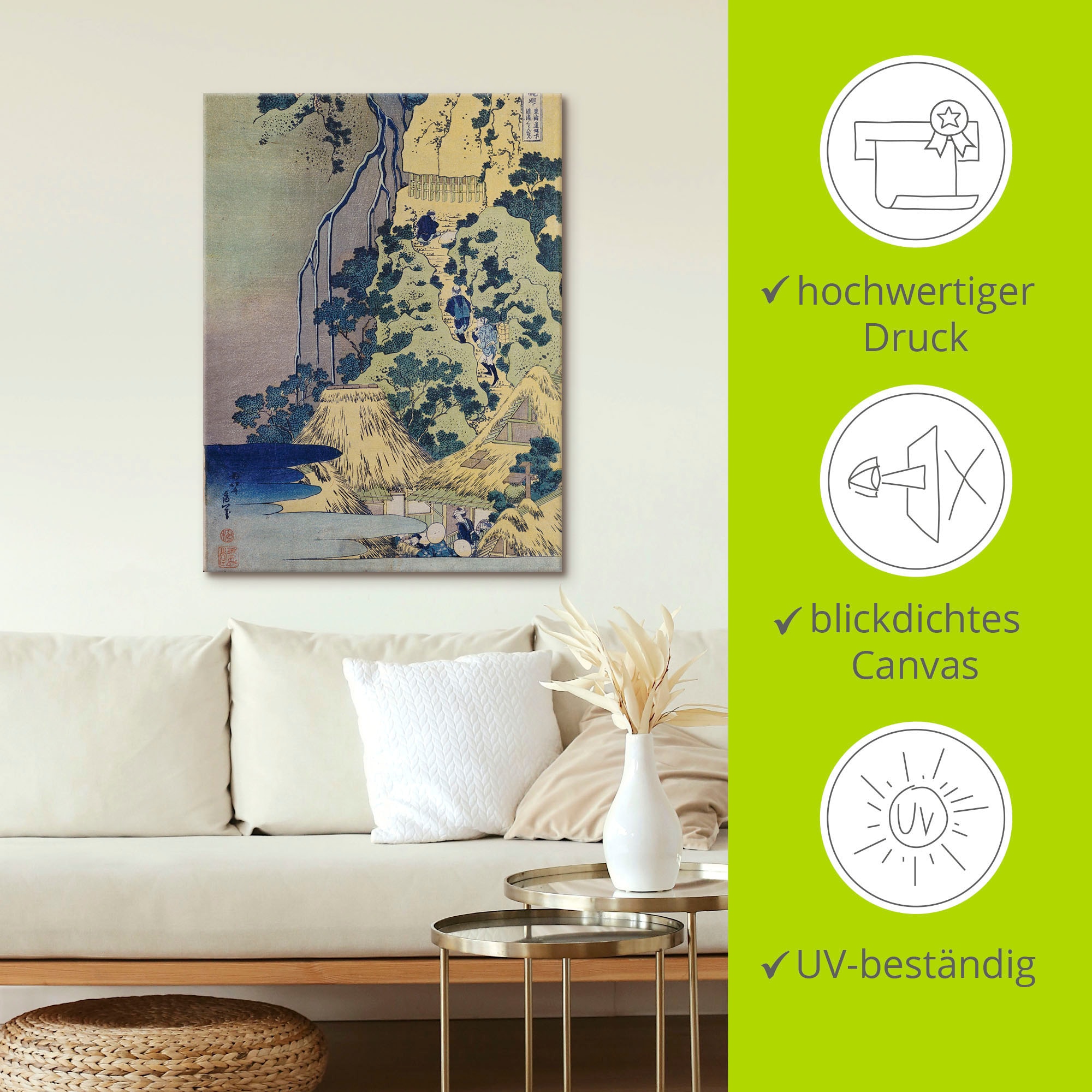 Artland Leinwandbild »Reisende beim Aufstieg eines Berges« Berge 1 Stk. tlg. auf Holzrahmen gespannt