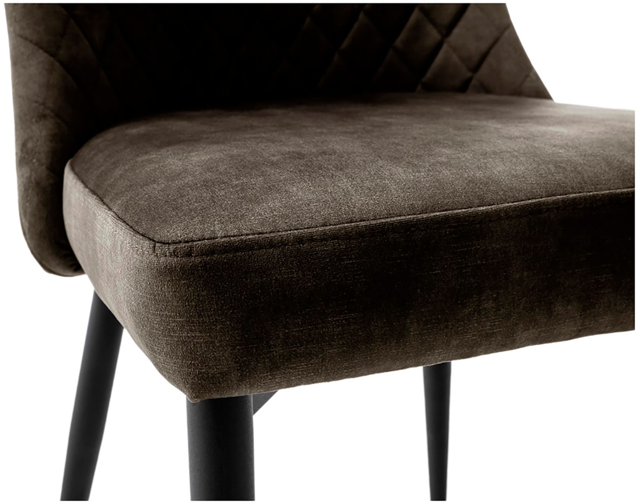 MCA furniture 4-Fussstuhl »ABOSHI Esszimmerstuhl (4er Set)«, (Set), 4 St., Veloursstoff, Taschenfederkern, Metall schwarz,Vintage-Veloursoptik,belastbar 120 kg