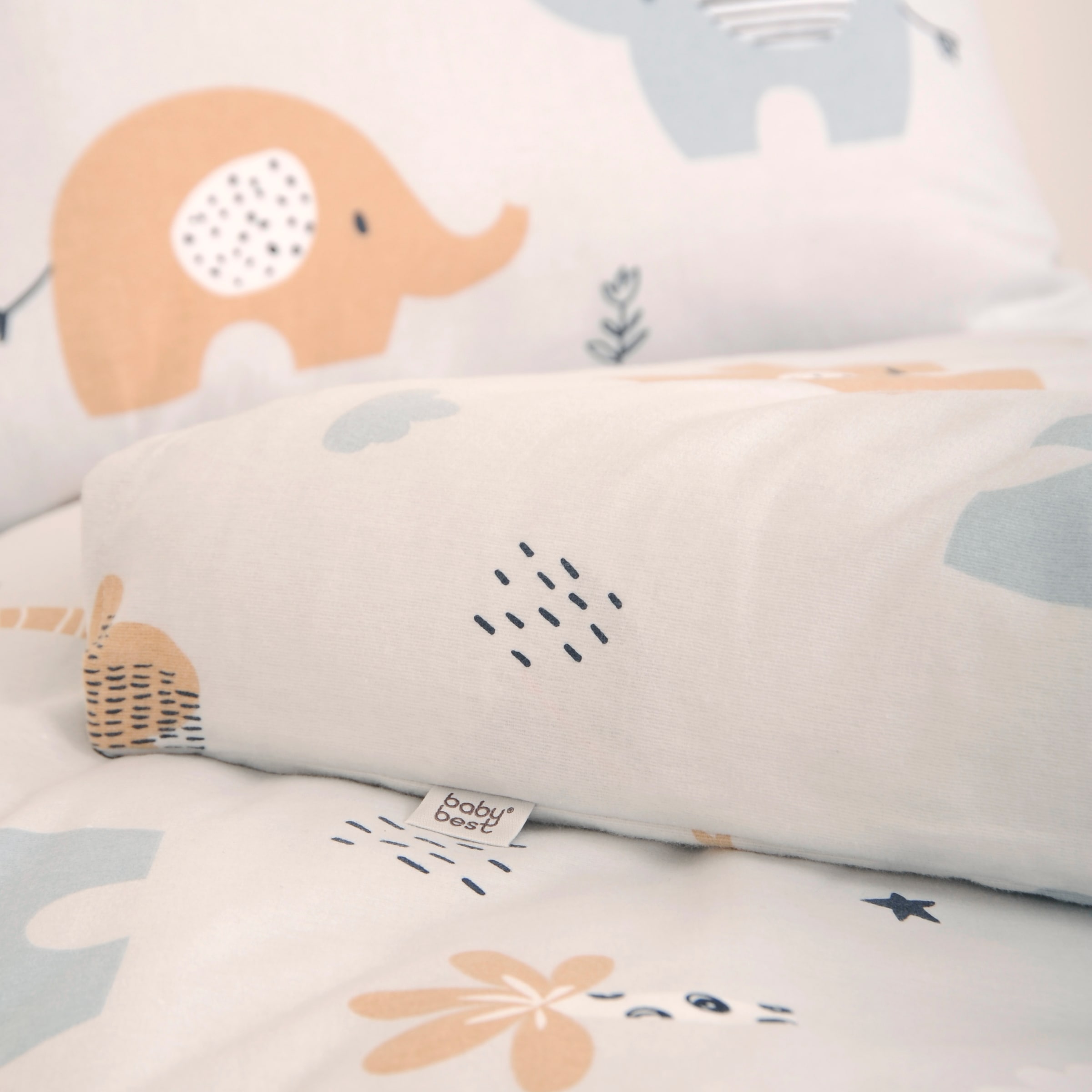 Baby Best Babybettwäsche »BabyBest Elephant« 2 Stk. Flanellbettwäsche