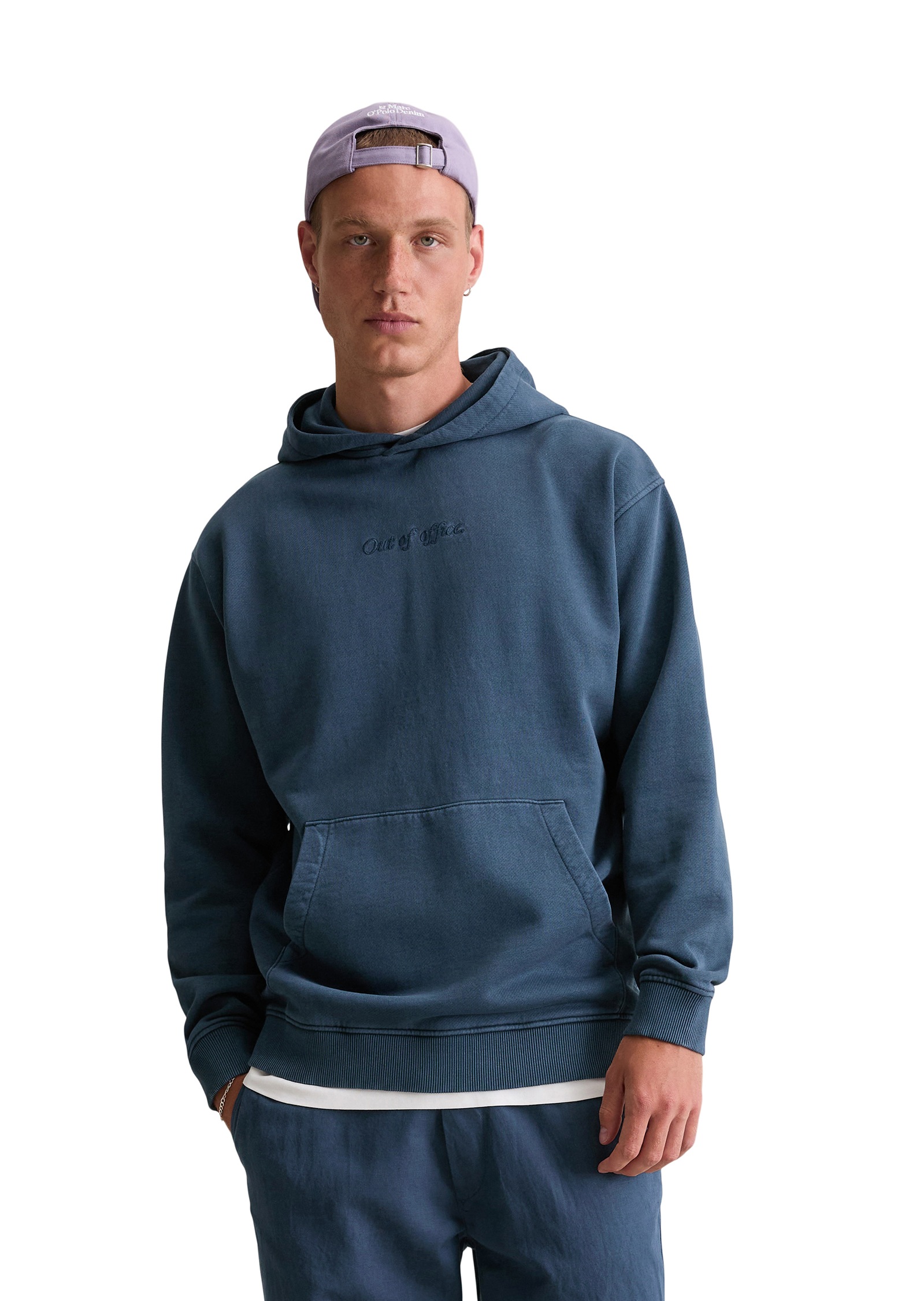 Image of Marc OPolo DENIM Hoodie, relaxed fit, grosse Rückenstickerei