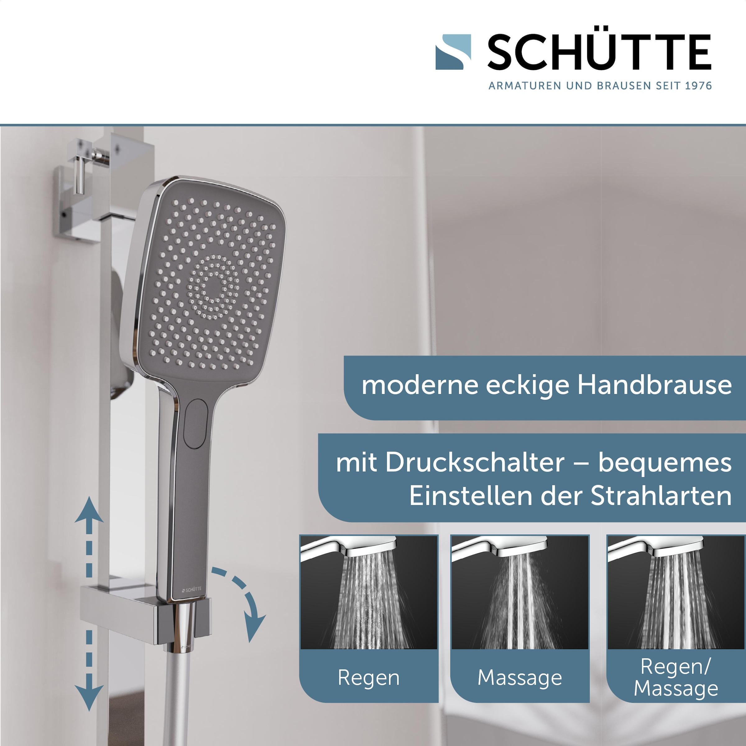 Schütte Garniture de douche »OCEAN« Sicherheitssperre, höhenverstellb., inkl. Glasablage, Antikalk