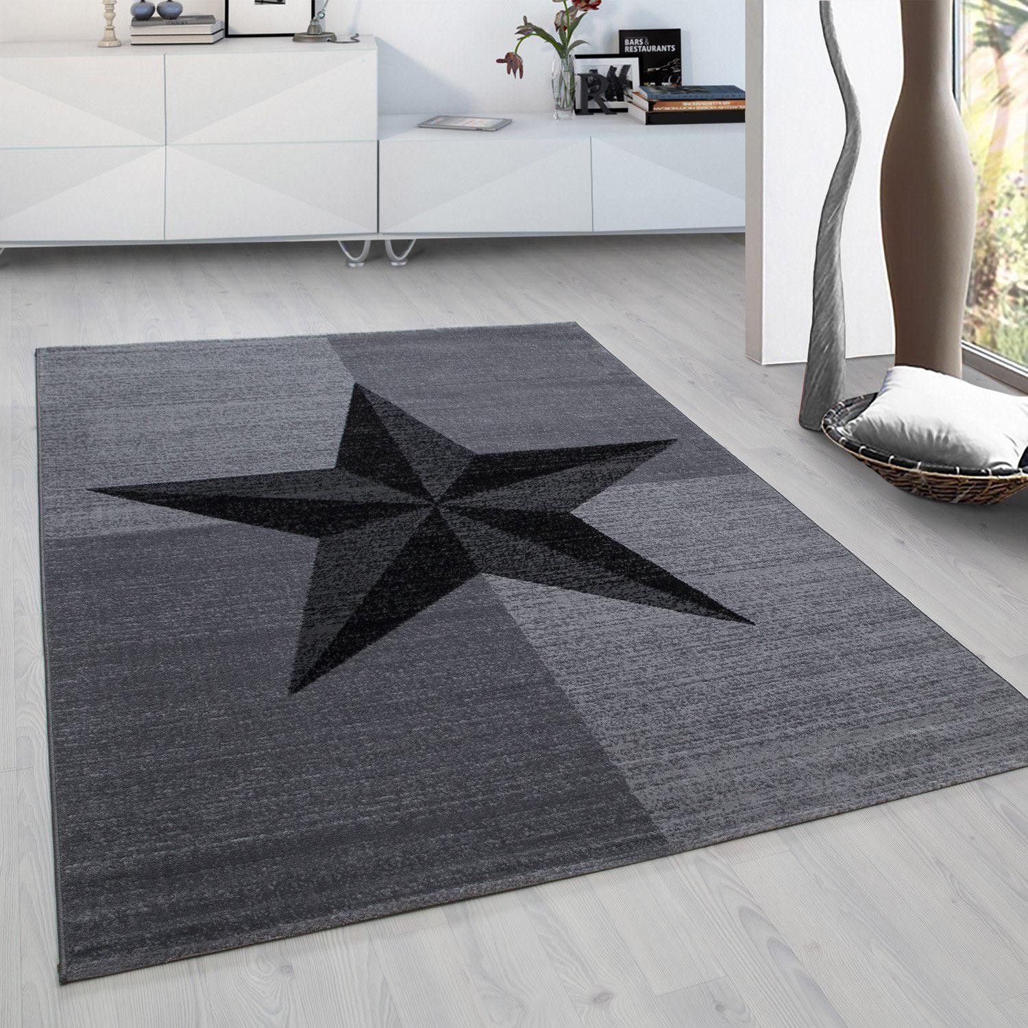 Image of Ayyildiz Teppiche Teppich "Plus 8002" rechteckig 6 mm Höhe Läufer, Flachflor, Stern, robust, Webteppich, alle Räume